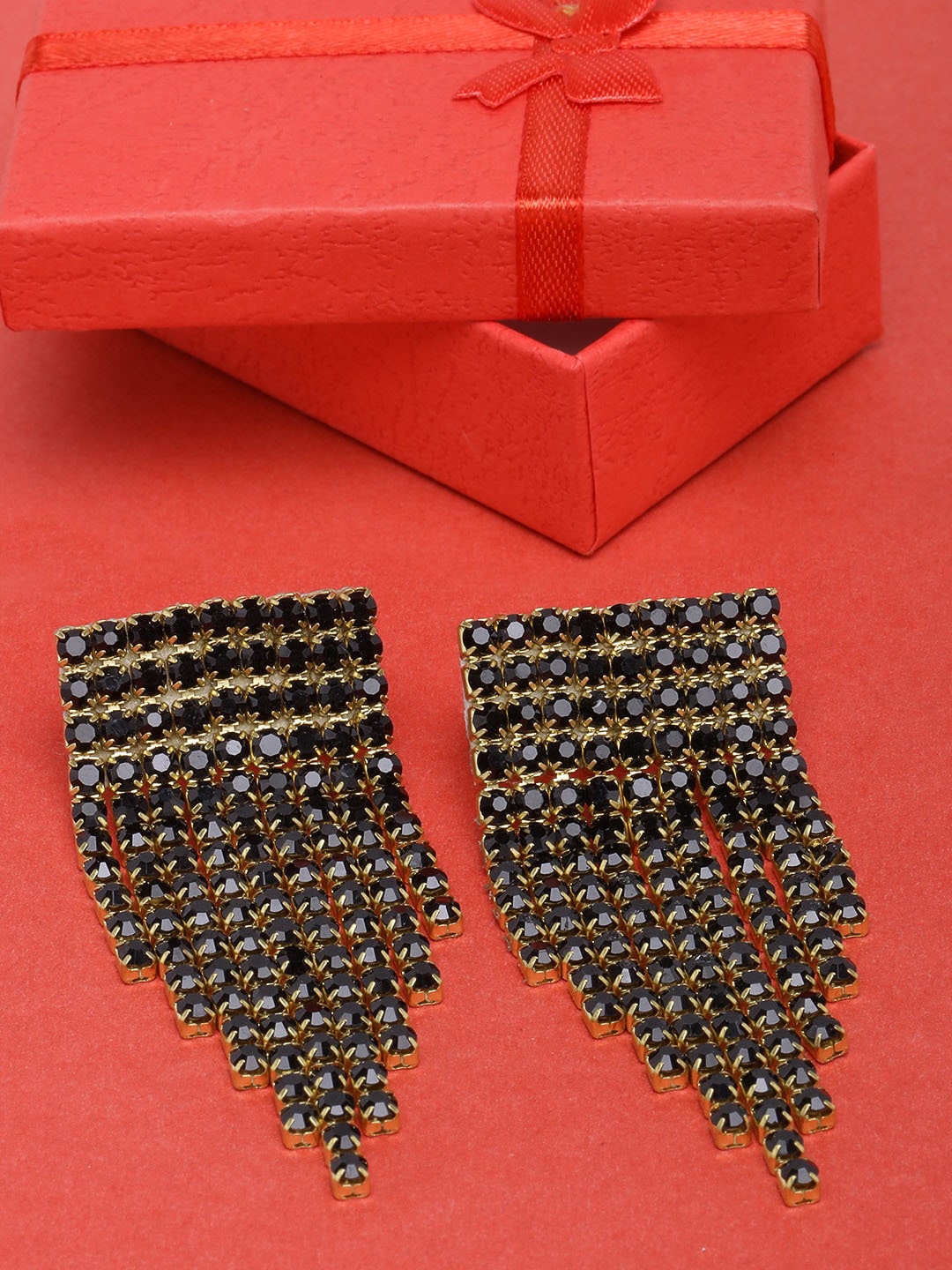 

DIVA WALK Gold-Toned & Gold Plated Contemporary Drop Earrings