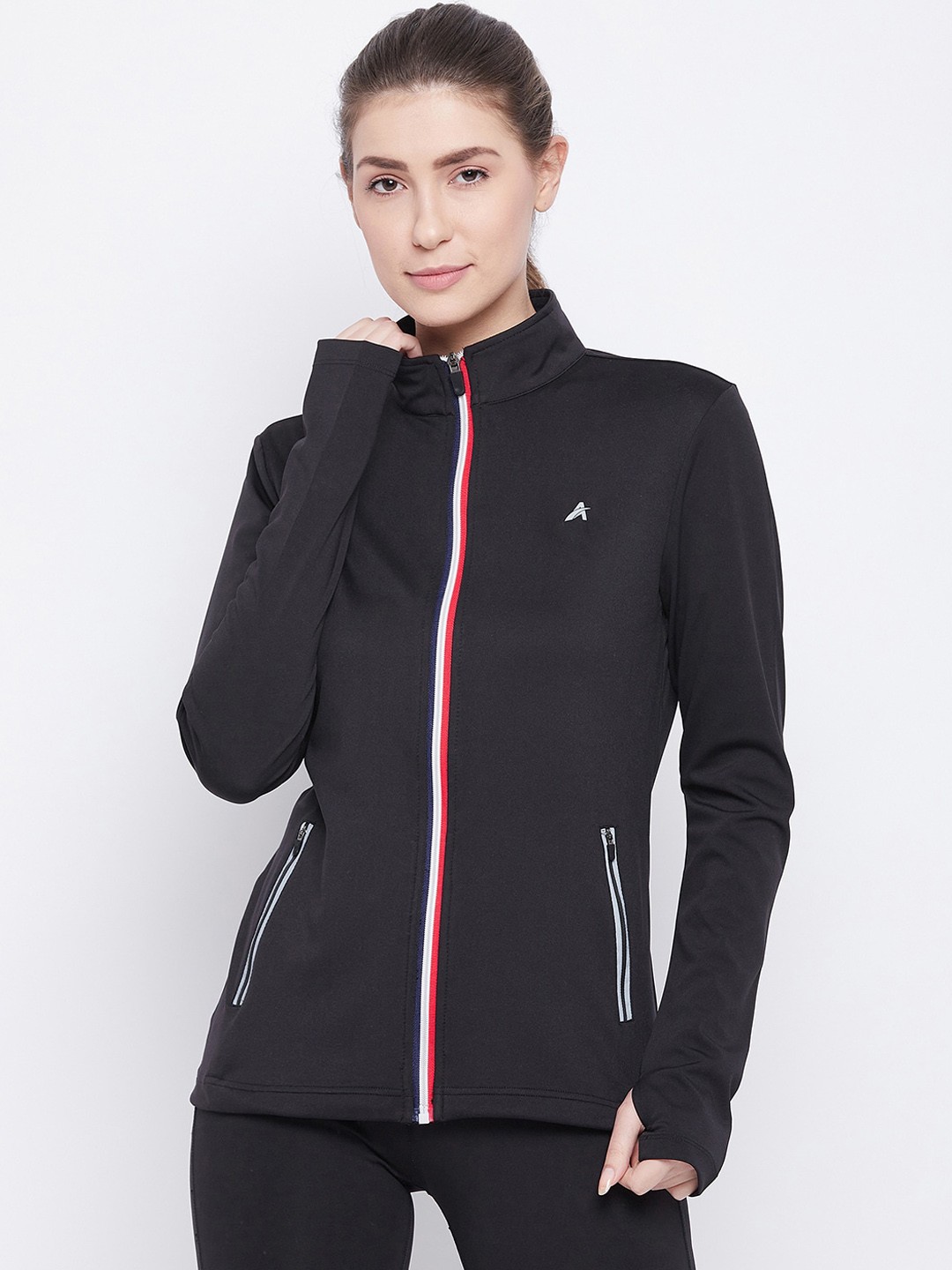 

ATHLISIS Women Black Lightweight Training or Gym Sporty Jacket