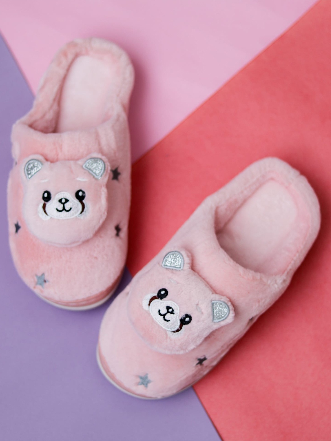 

Brauch Women Peach-Coloured Fur Room Slippers