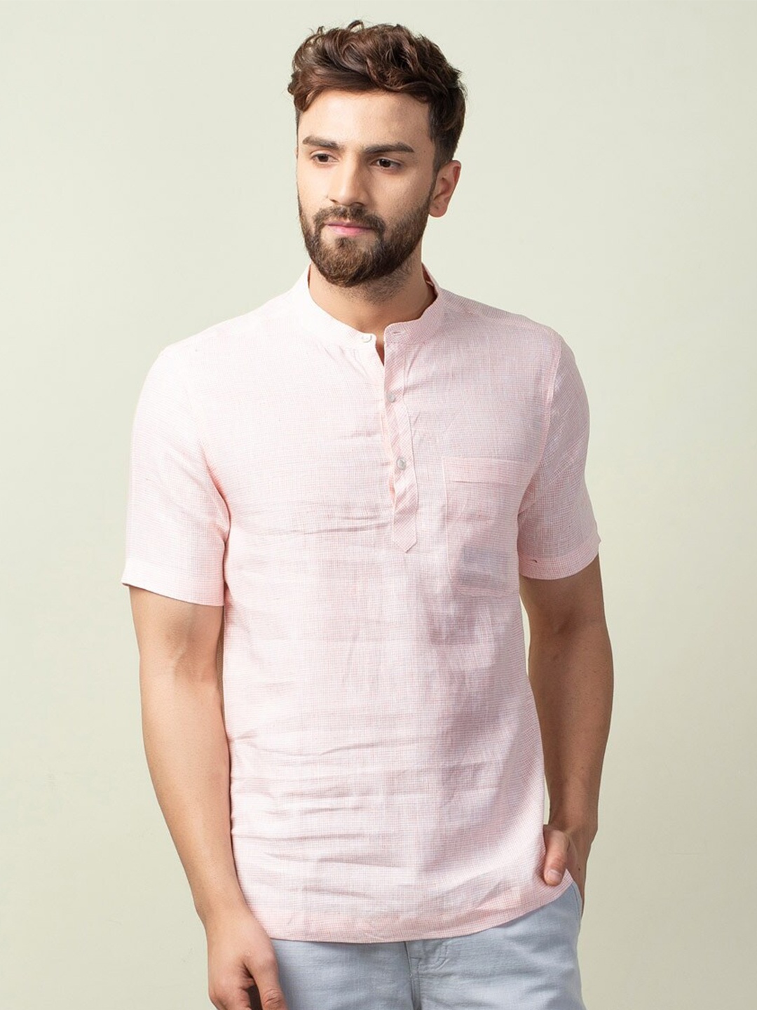 

Fabindia Men Red Comfort Casual Shirt