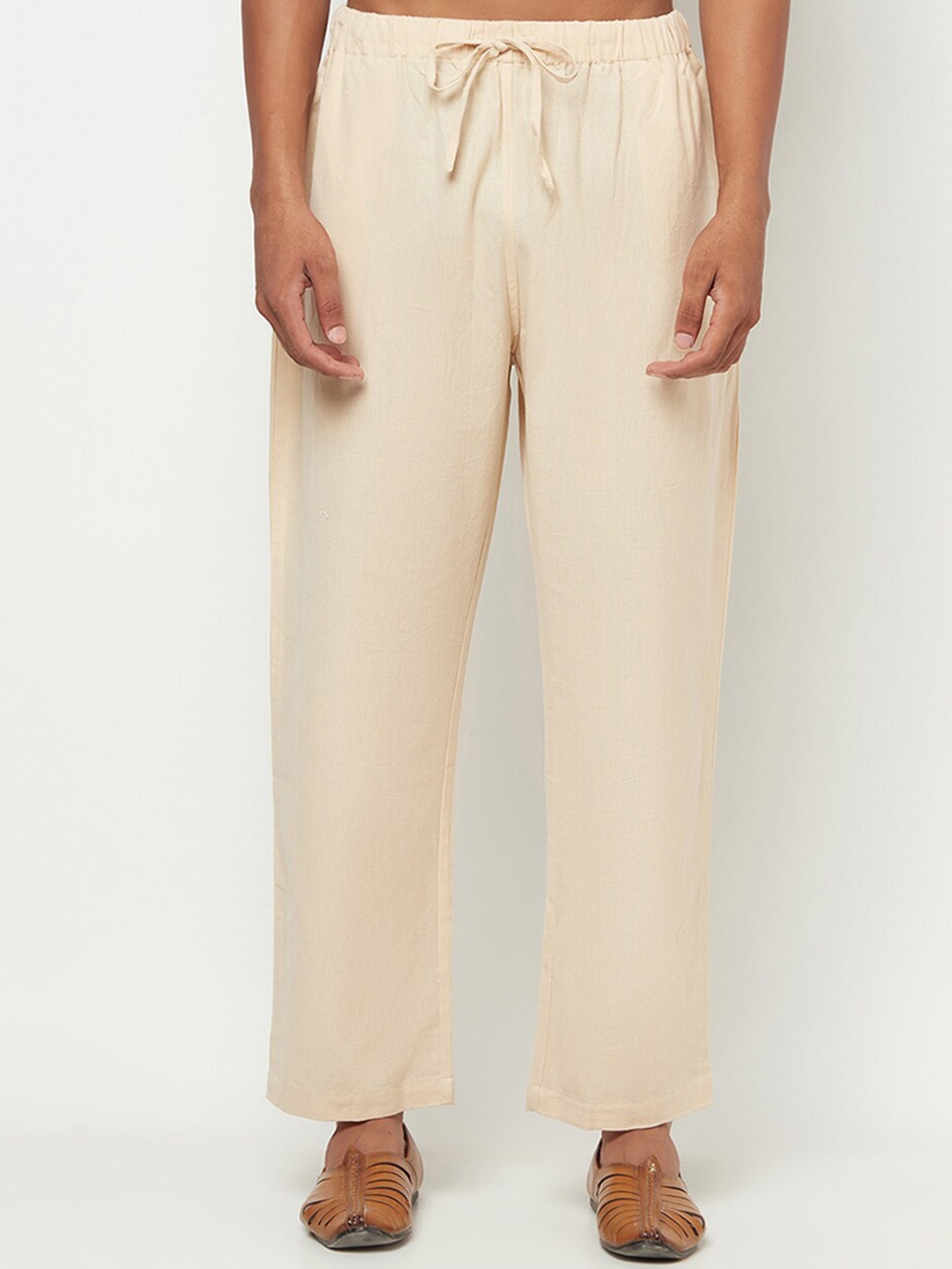 

Fabindia Men Beige Regular Fit Cotton Pyjama