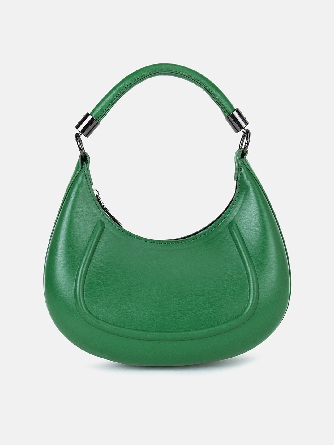 

Kazo Green PU Half Moon Handheld Bag with Tasselled