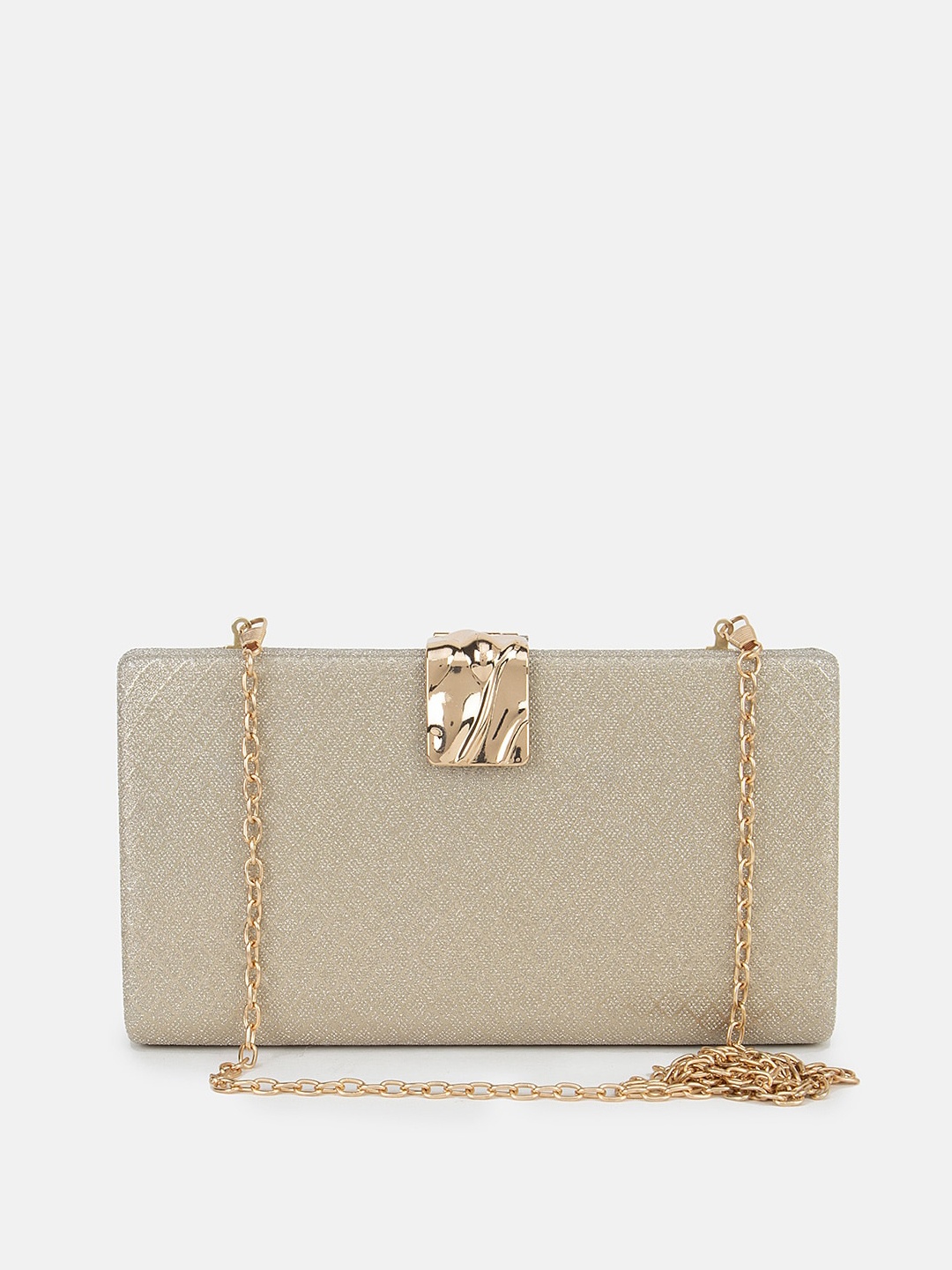

Kazo Rose Gold Structured Sling Bag