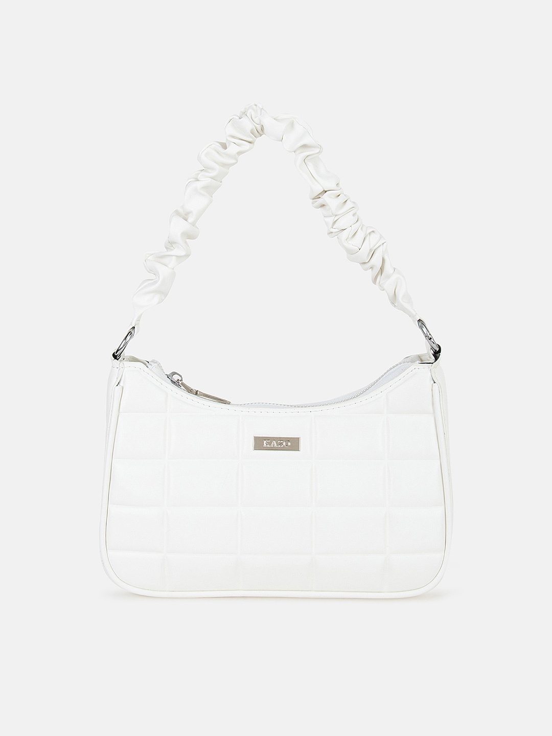 

Kazo White Textured PU Structured Sling Bag