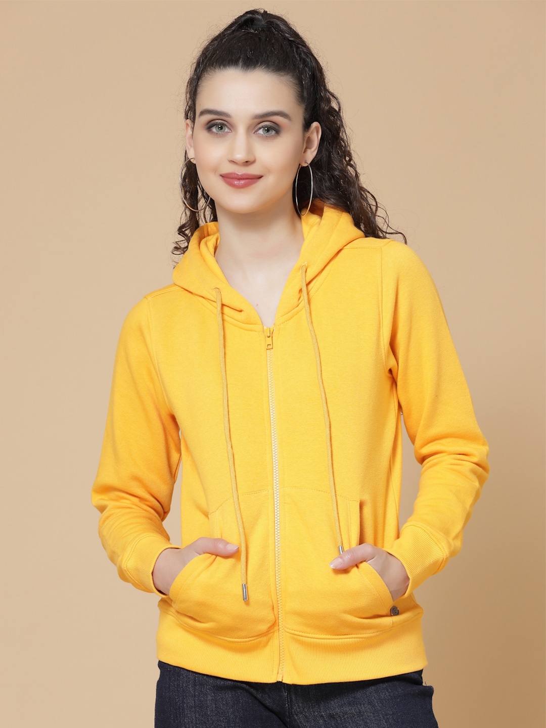 

Wool Trees Women Yellow Hooded Sweatshirt