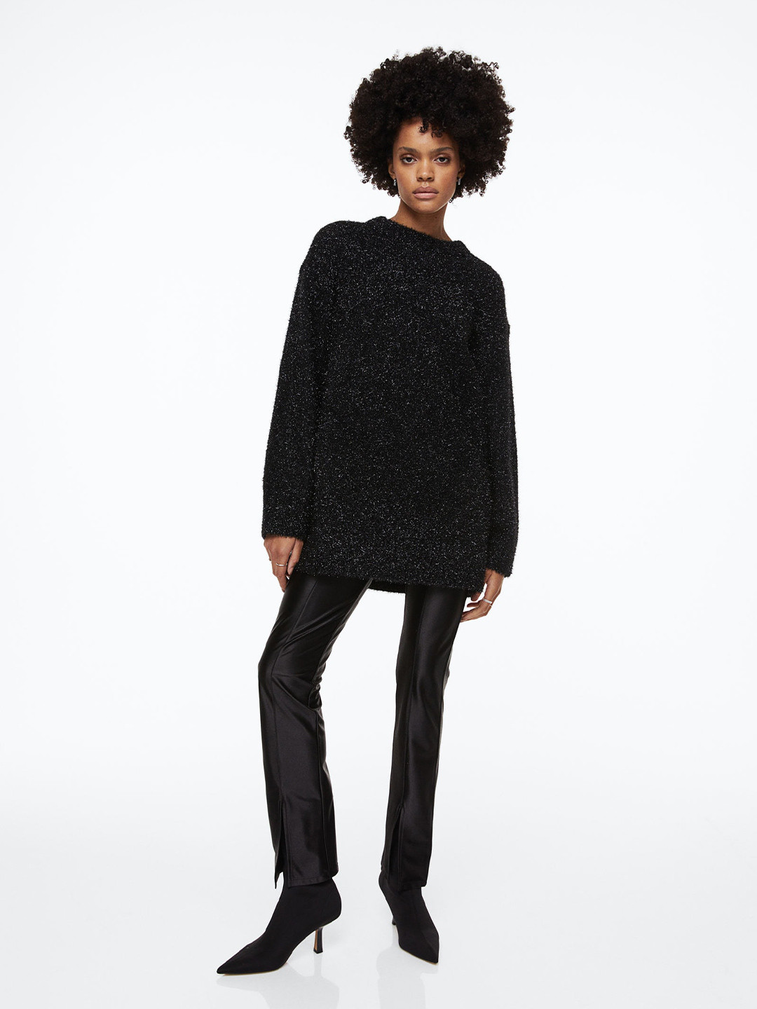 

H&M Women Black Glittery Dress