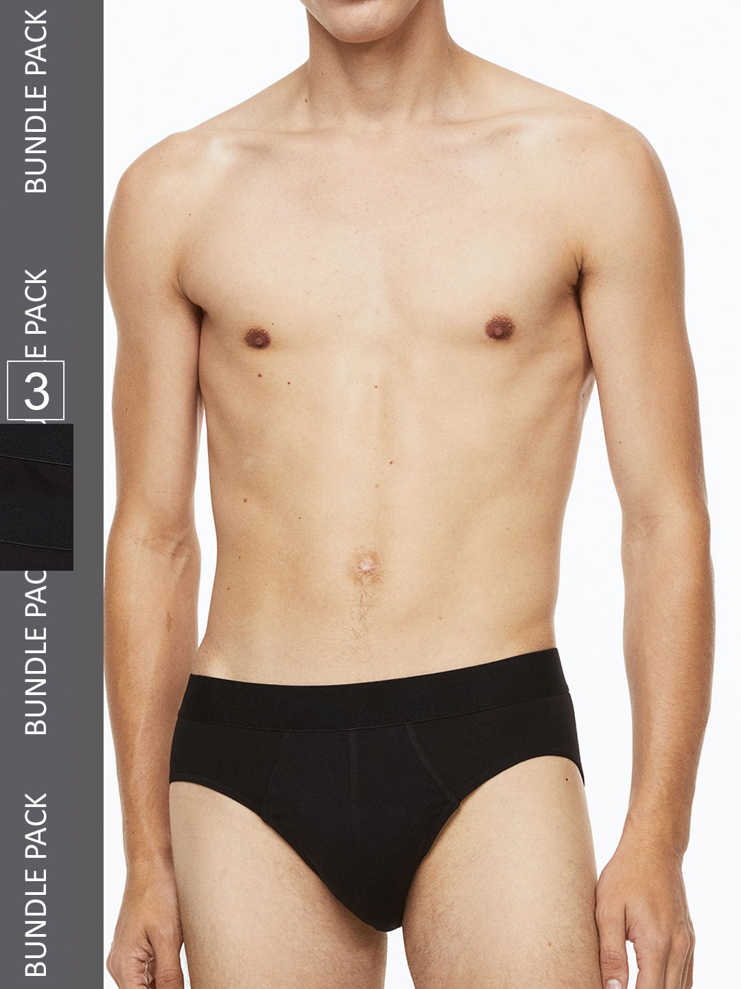 

H&M Men 3-Pack Cotton Briefs, Black
