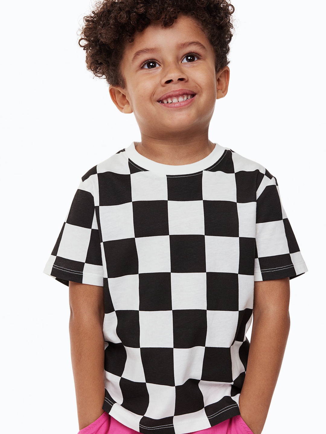 

H&M Boys Printed Pure Cotton T-shirt, Black