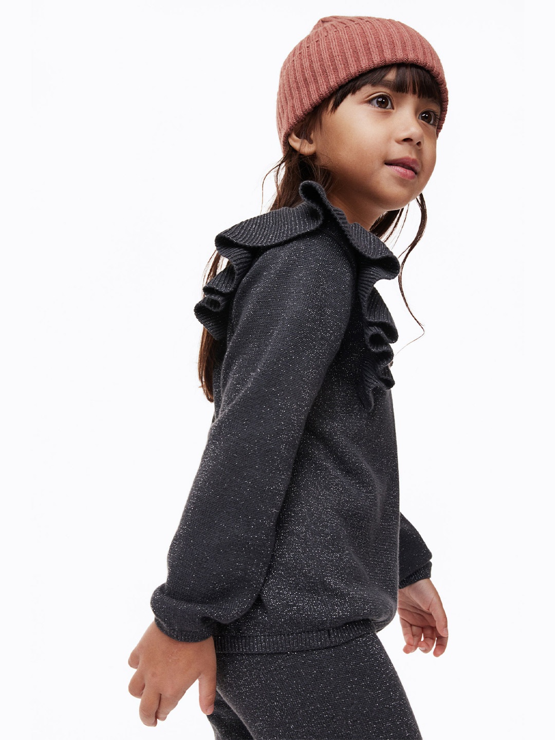 

H&M Girls Grey 2-Piece Glittery Knitted Set