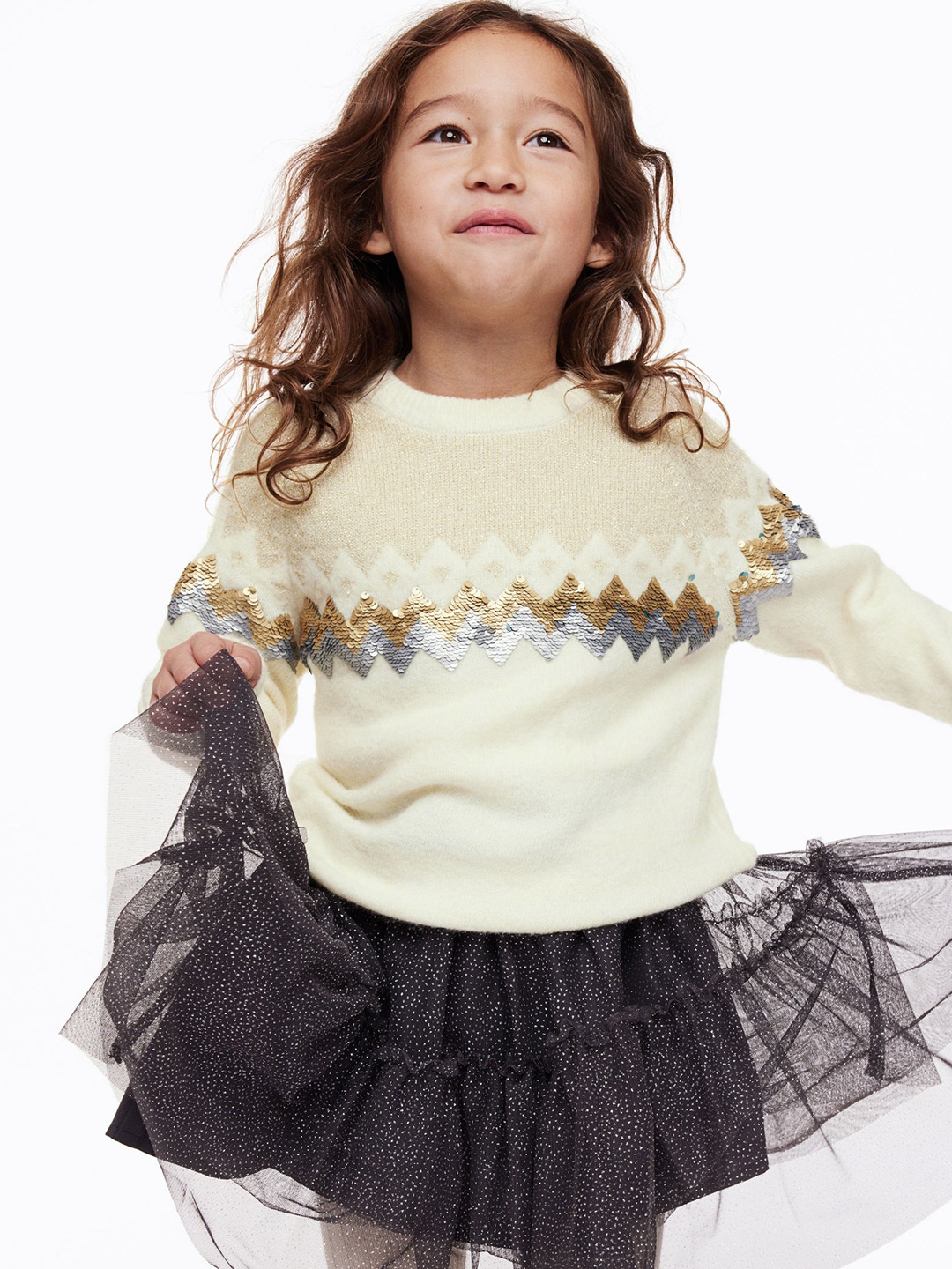 

H&M Girls Beige Jumper