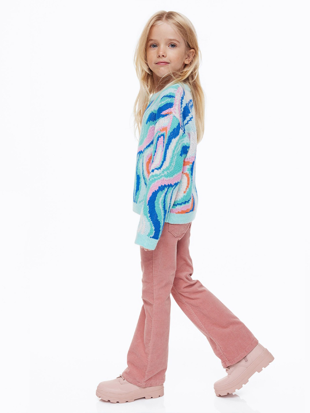 

H&M Girls Blue & Pink Jumper