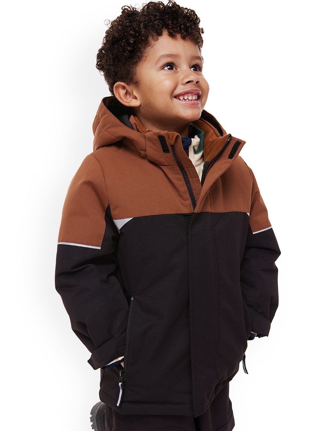 

H&M Boys Black & Brown Water-Resistant Jacket