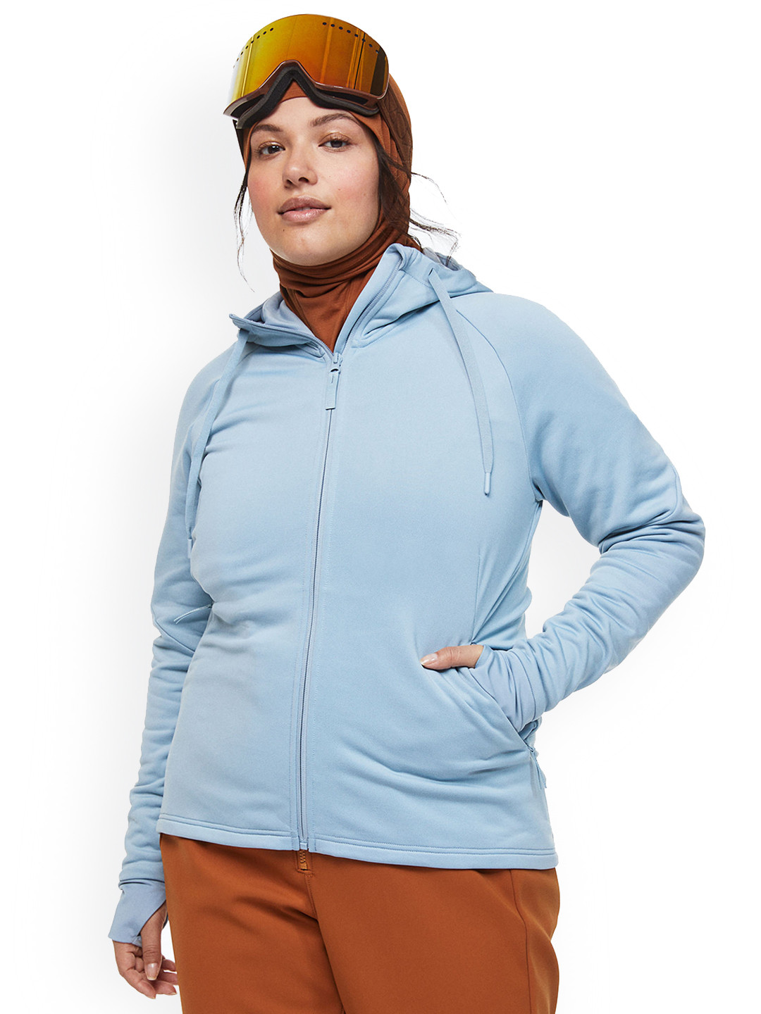 

H&M+ Women Plus Size Hooded Outdoor Jacket, Blue