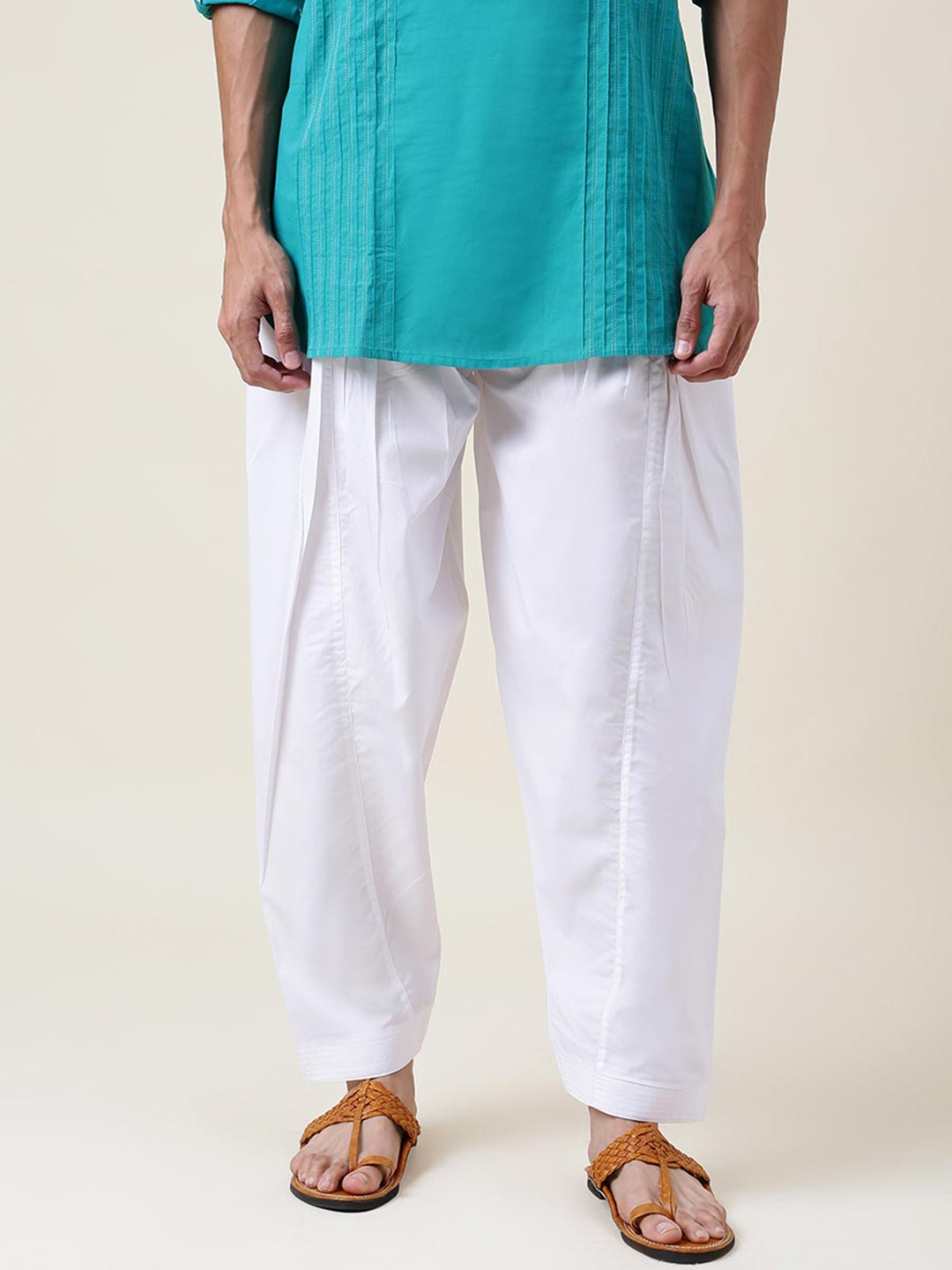 

Fabindia Men White Regular Fit Cotton Salwar