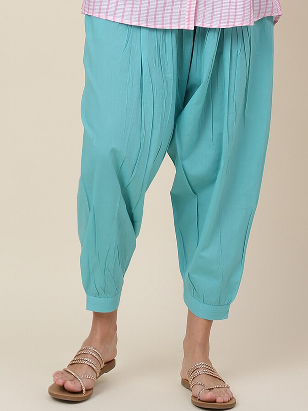 

Fabindia Women Blue Regular Fit Cotton Salwar