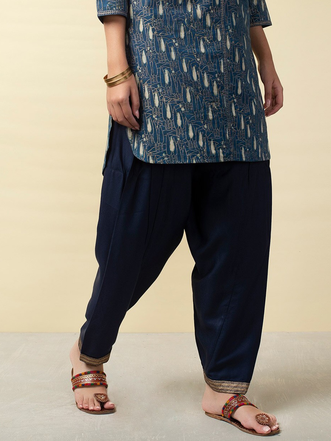 

Fabindia Women Navy Blue Regular Fit Salwar