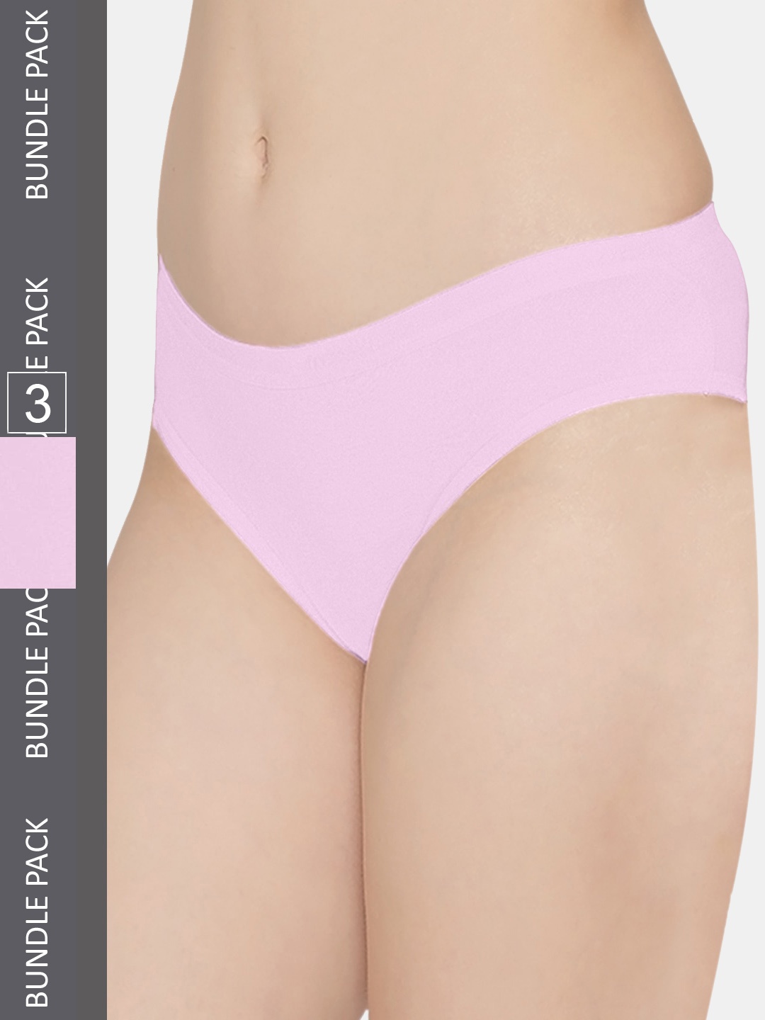 

Kalyani Women Pack Of 3 Mauve Solid Low Rise Bikini Briefs