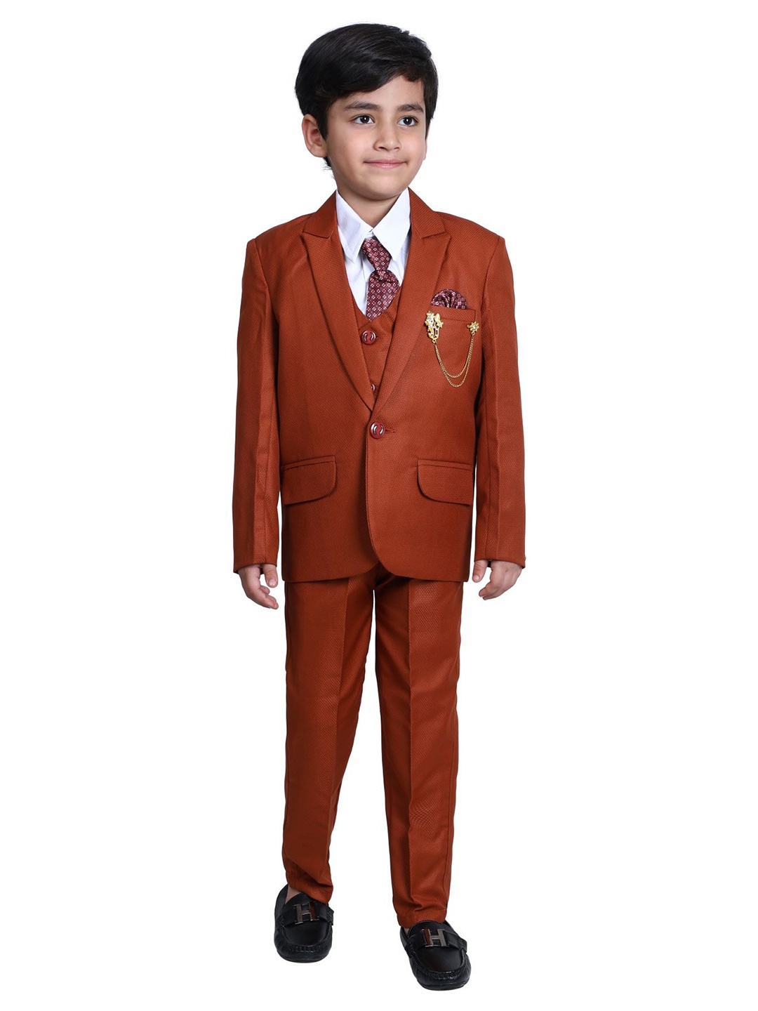 

DKGF FASHION Boys 5-Piece Suit, Rust