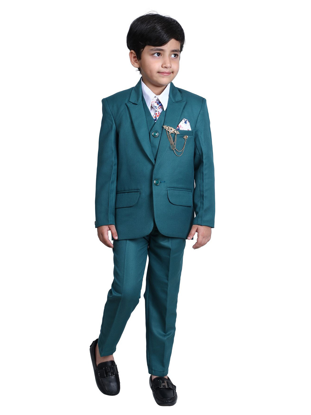 

DKGF FASHION Boys 5-Piece Suit, Green