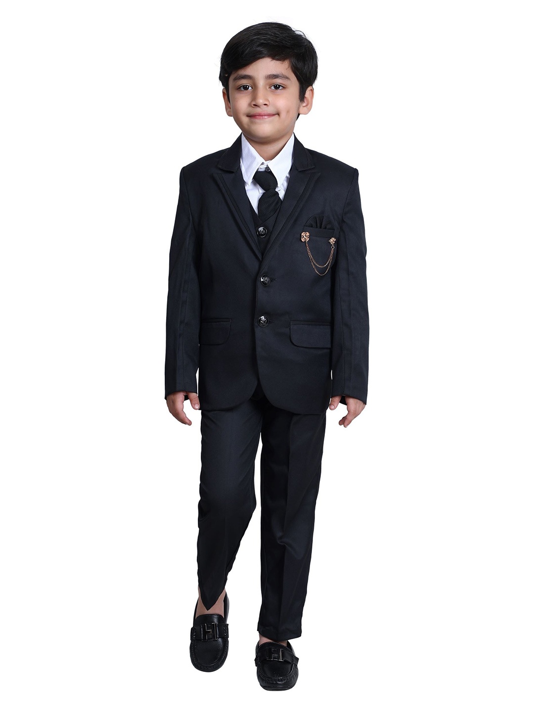 

DKGF FASHION Boys 5-Piece Suit, Black