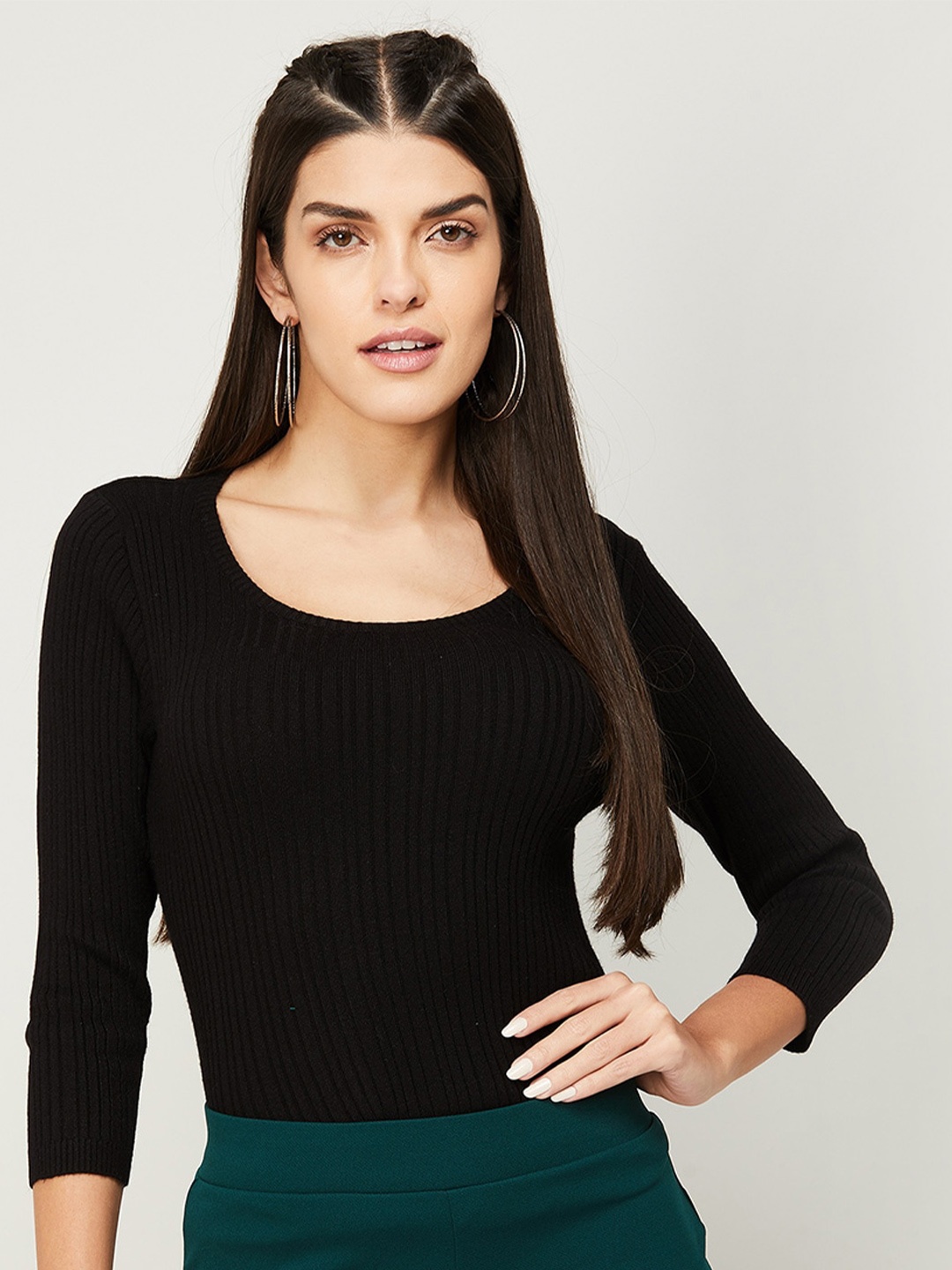 

CODE by Lifestyle Black Viscose Rayon Top