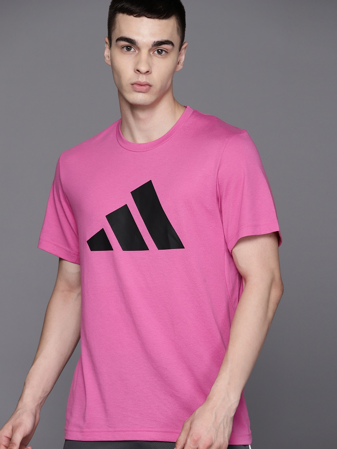 

ADIDAS AEROREADY Brand Logo Printed T-shirt, Pink