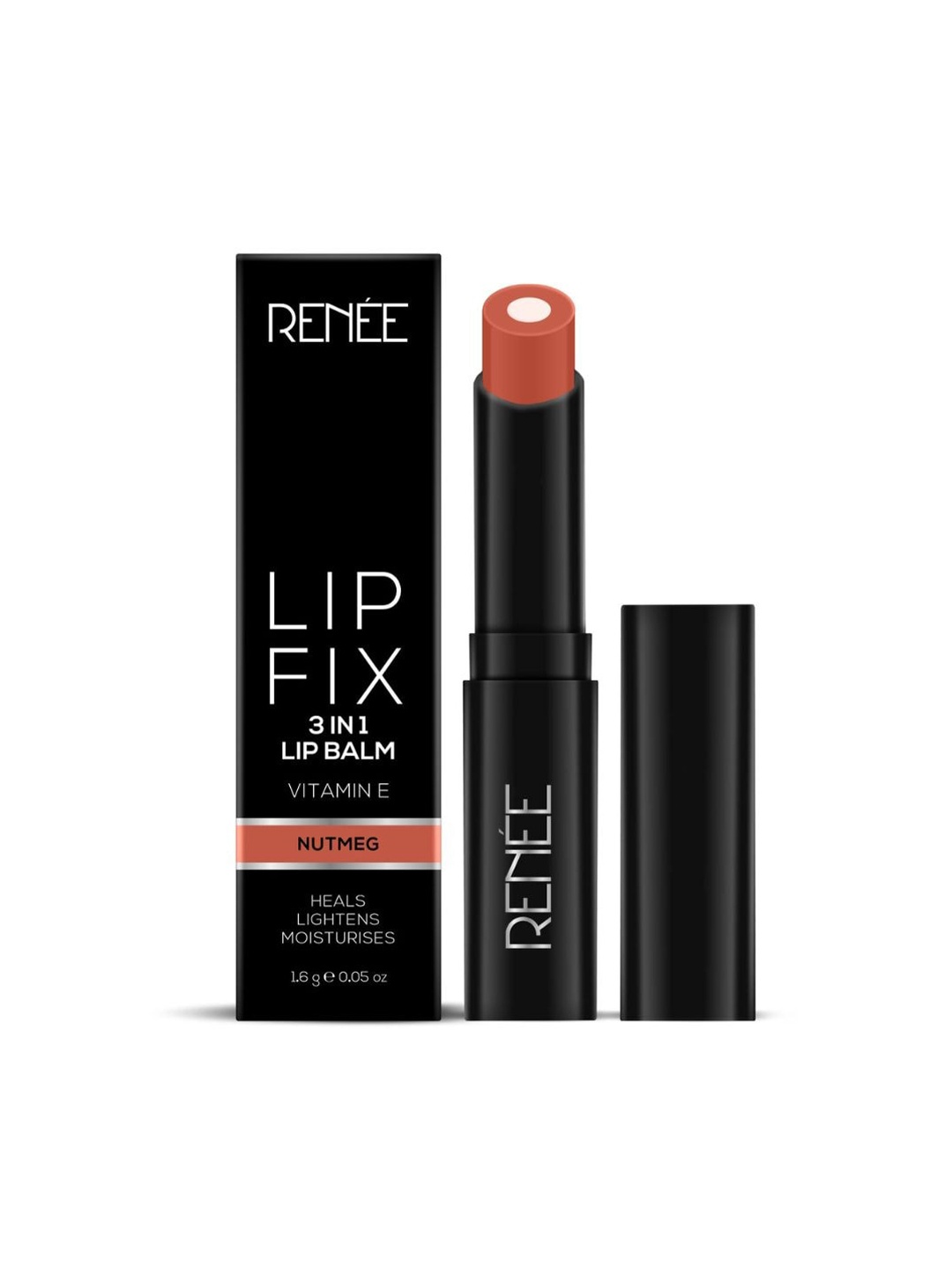 

Renee Lip Fix 3-in-1 Lip Balm with Vitamin E - Nutmeg 02, Brown