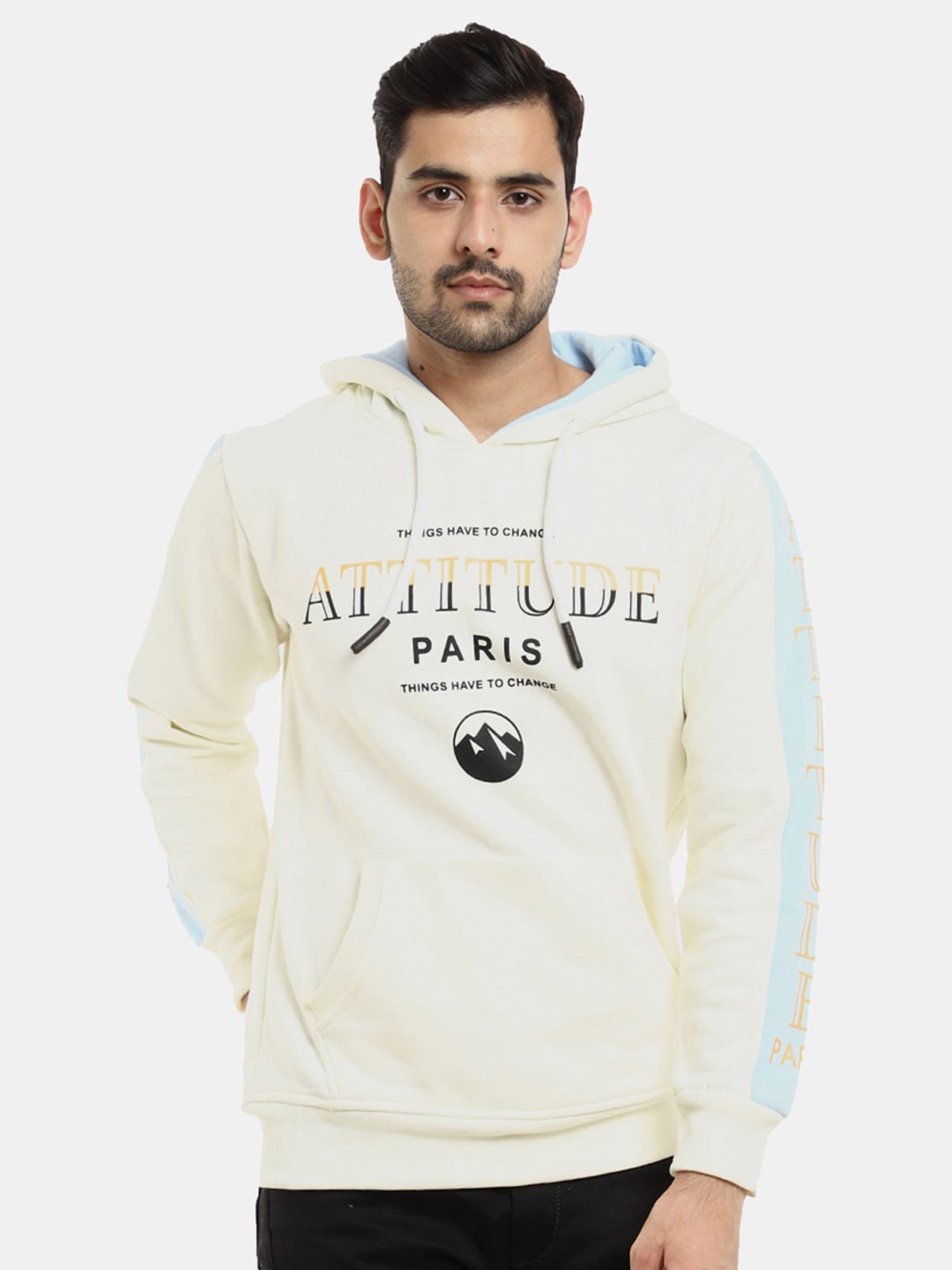 

V-Mart Men Off White Printed Sweatshirt