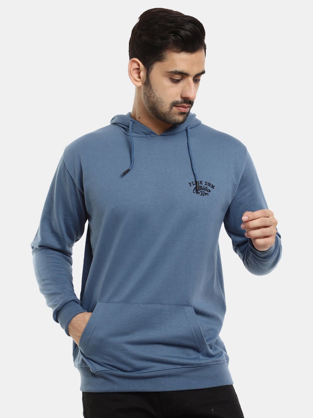 

V-Mart Men Fleece Hooded Neck Sweatshirt, Grey
