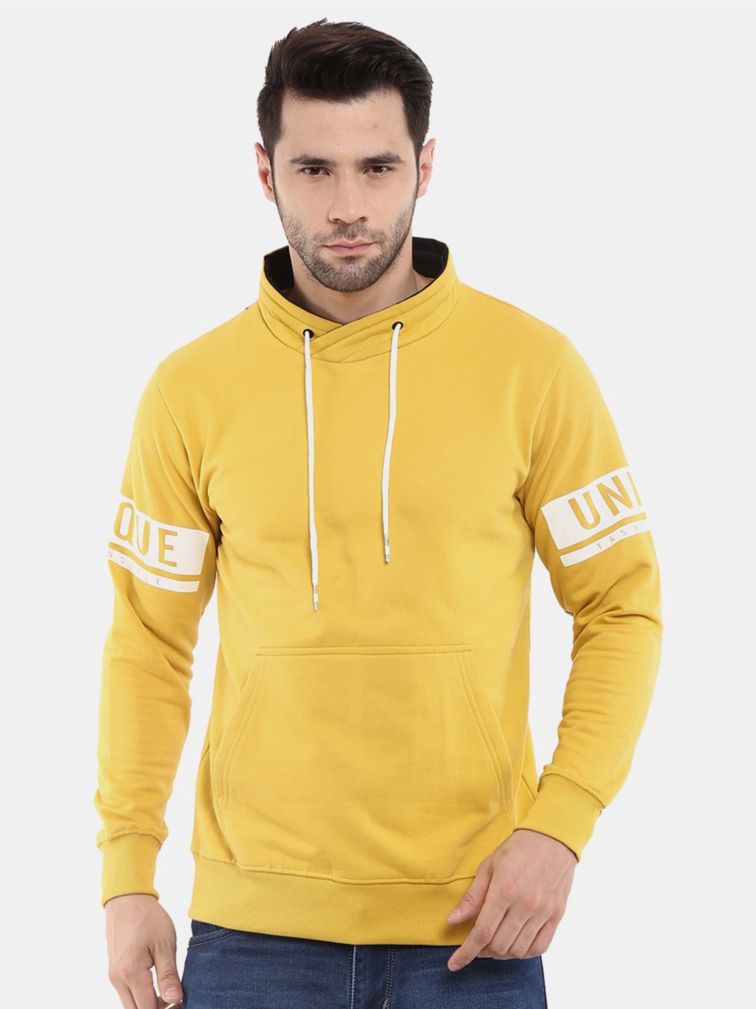 

V-Mart Cowl Neck Fleece Sweatshirt, Yellow