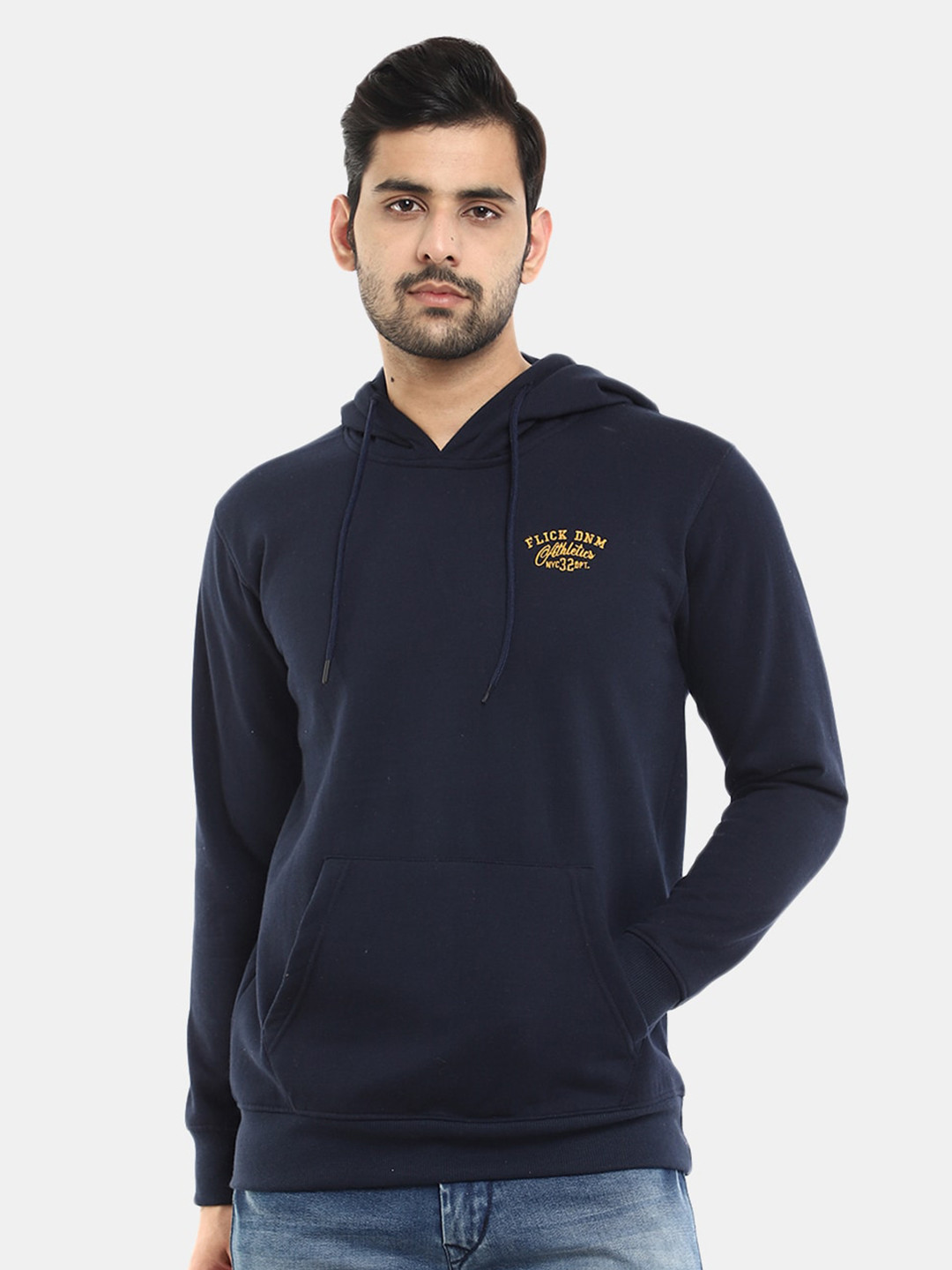 

V-Mart Men Navy Blue Hooded Sweatshirt