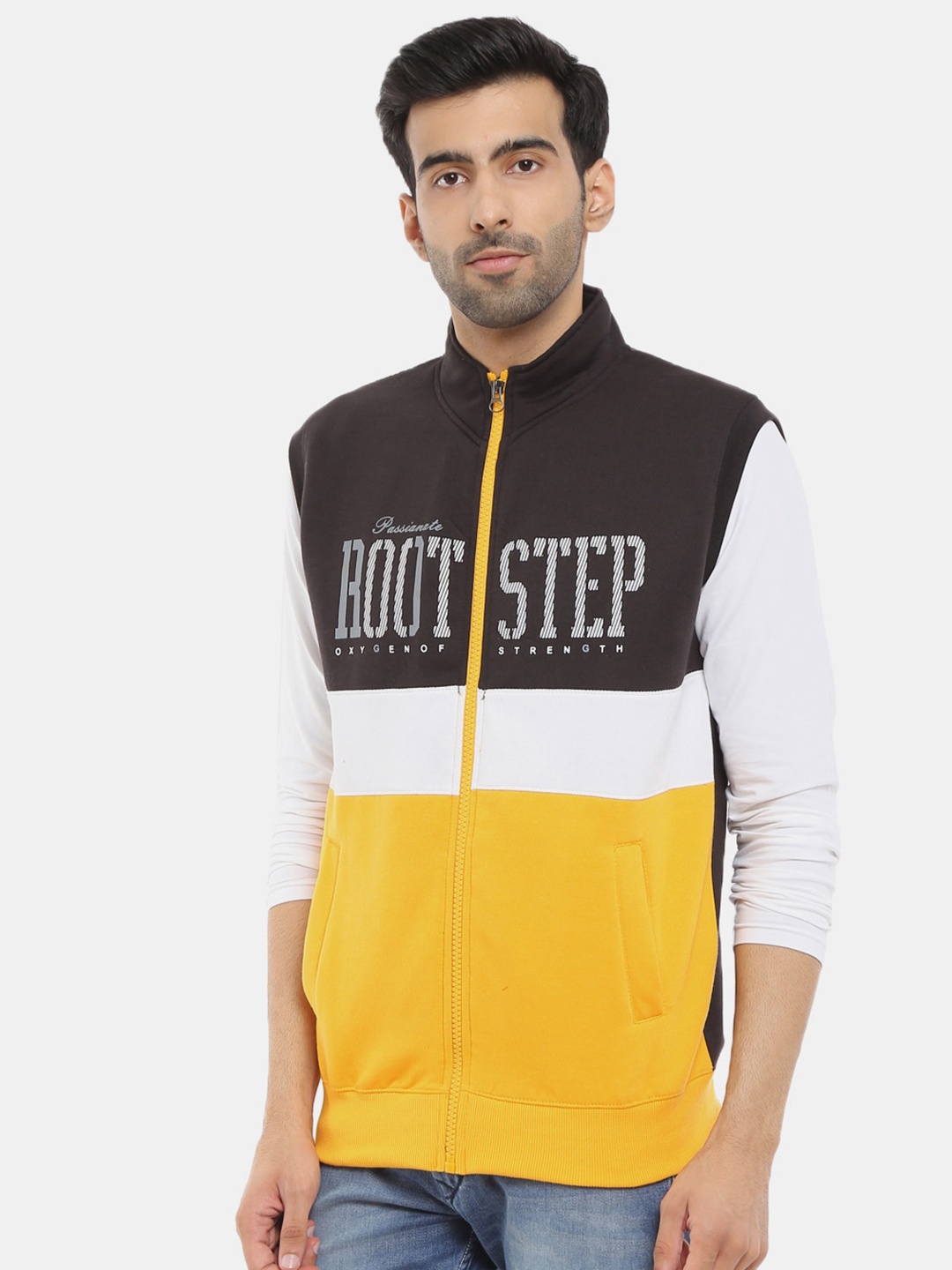 

V-Mart Men Black Colourblocked Sweatshirt