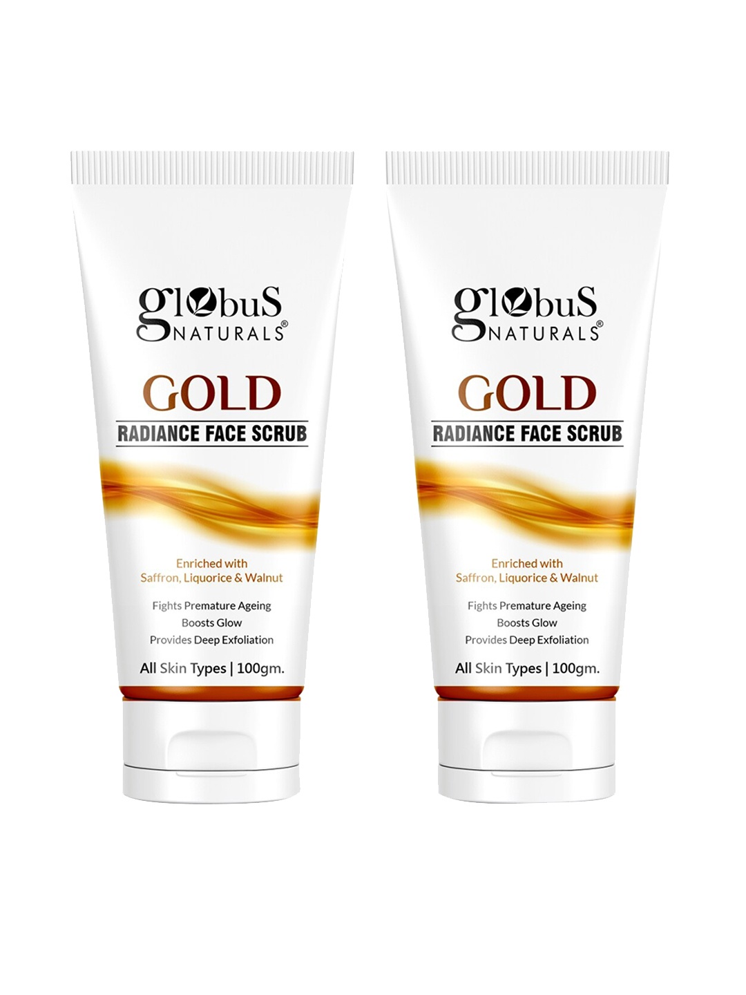 

Globus naturals Set Of 2 Gold Radiance Anti Ageing & Brightening Face Scrub-100gm Each