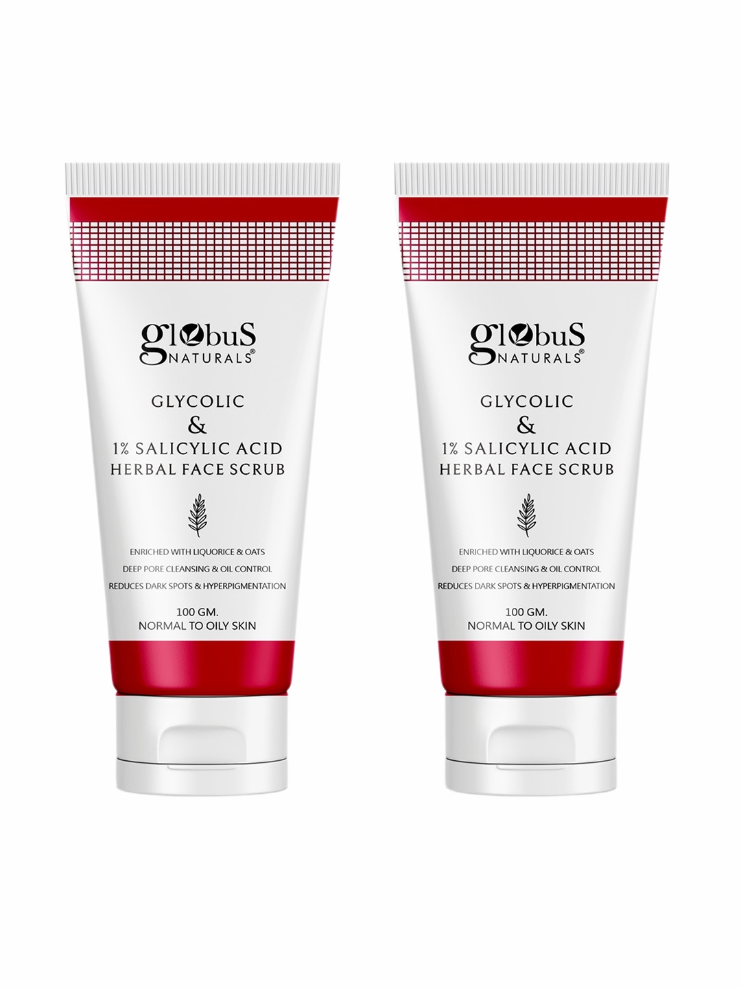 

Globus naturals Glycolic & 1% Salicylic Acid Herbal Anti Acne Face Scrub,100 gms, White