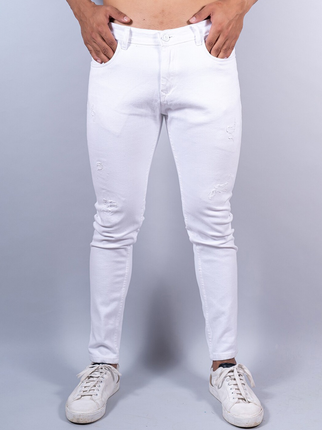 

Tistabene Men White Comfort Cotton Jeans