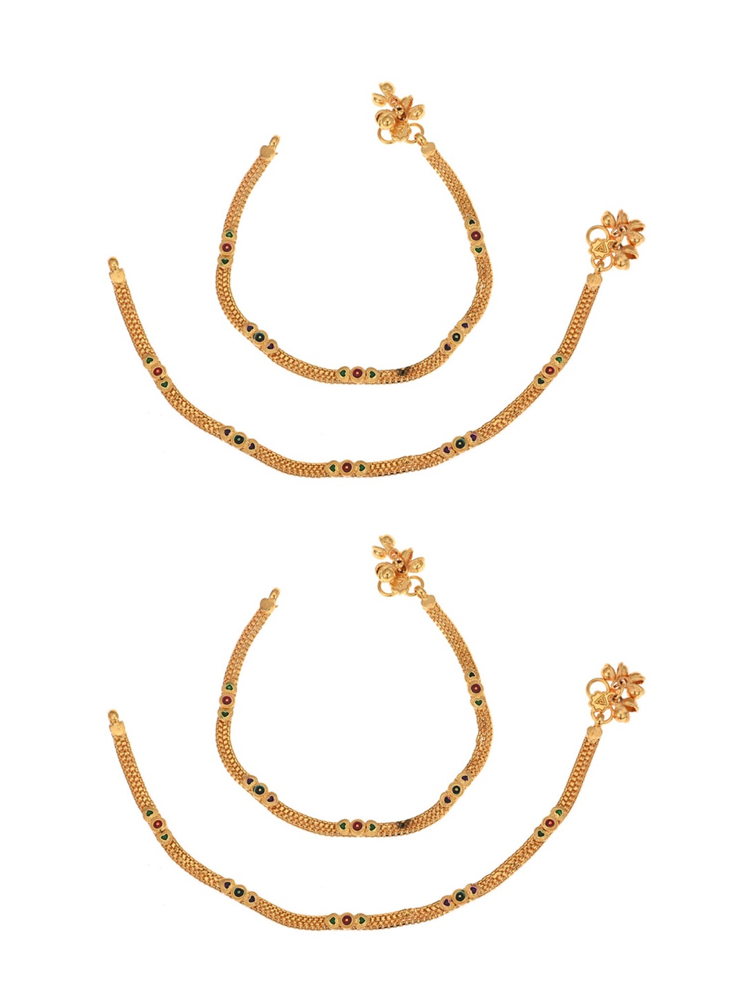 

AanyaCentric Set of 4 Gold-Plated Anklet