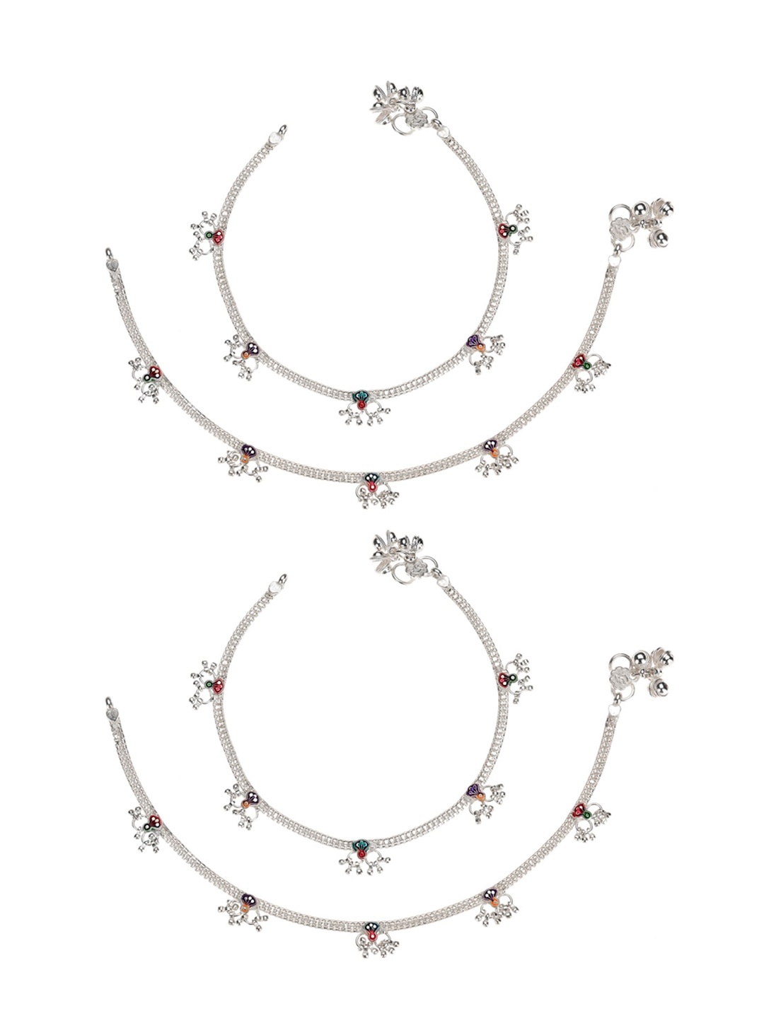 

AanyaCentric Set of 2 Silver-Plated Anklet