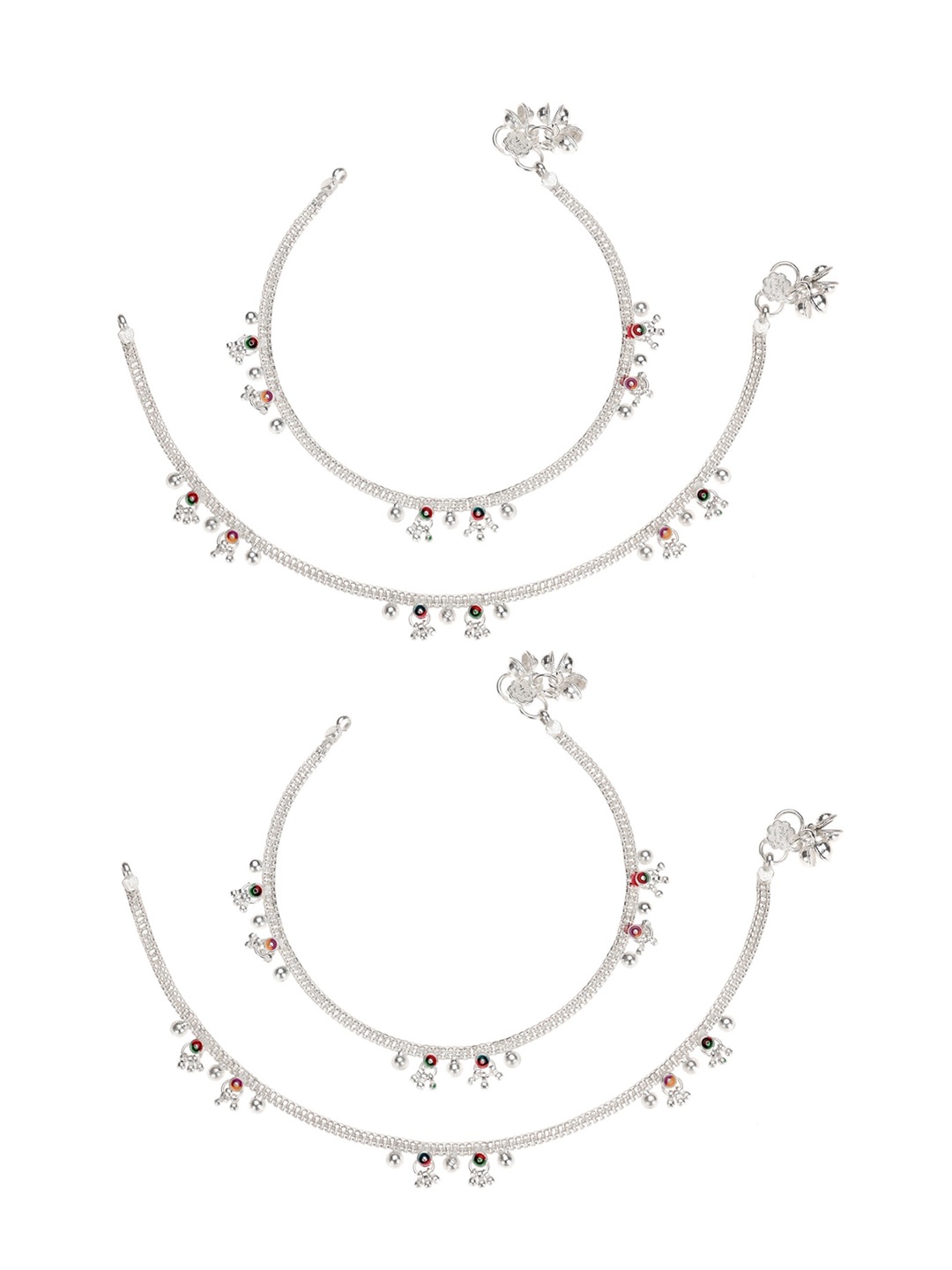 

AanyaCentric Set of 2 Silver-Plated Anklet