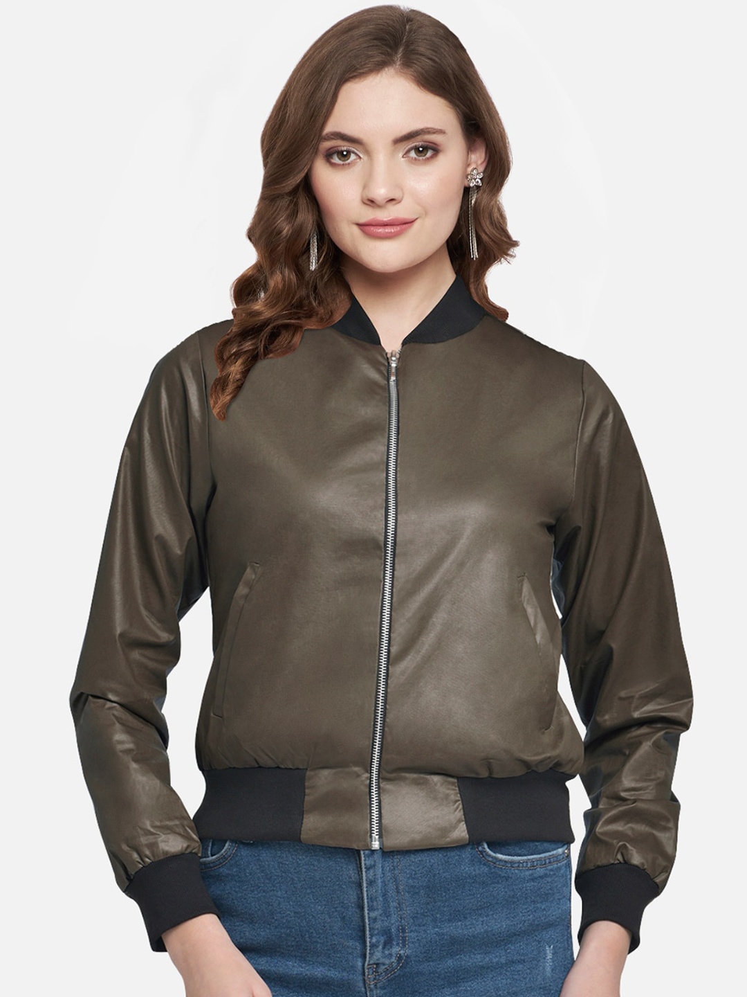 

Martini Women Brown Lightweight Bomber Jacket