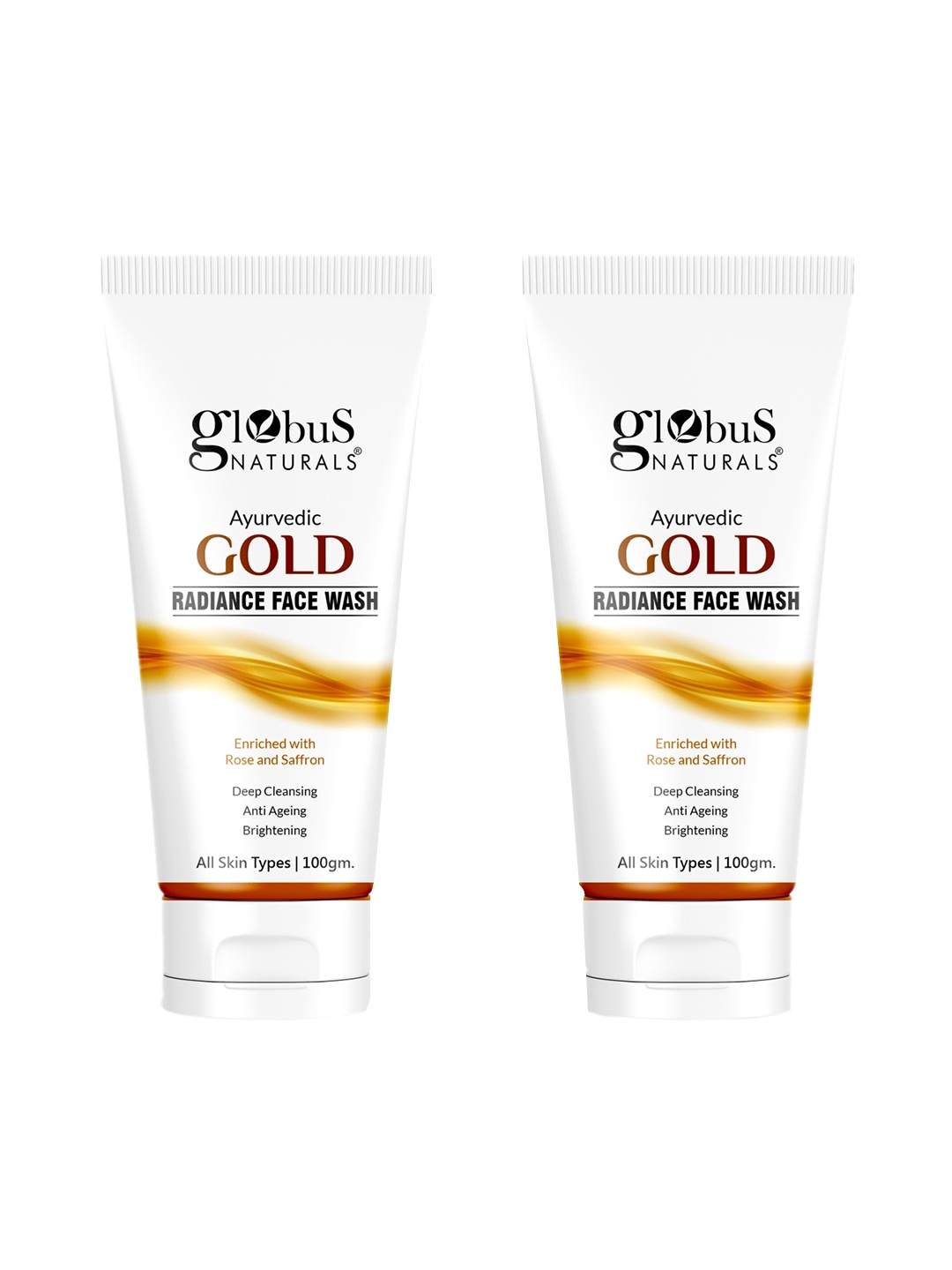 

Globus naturals Set Of 2 Gold Radiance Anti-Ageing & Brightening Face Wash - 100g each