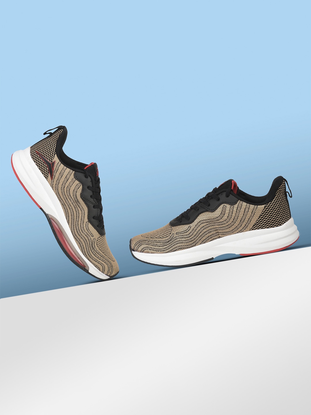 

JQR Men EMAIL Beige Email Mesh Running Shoes