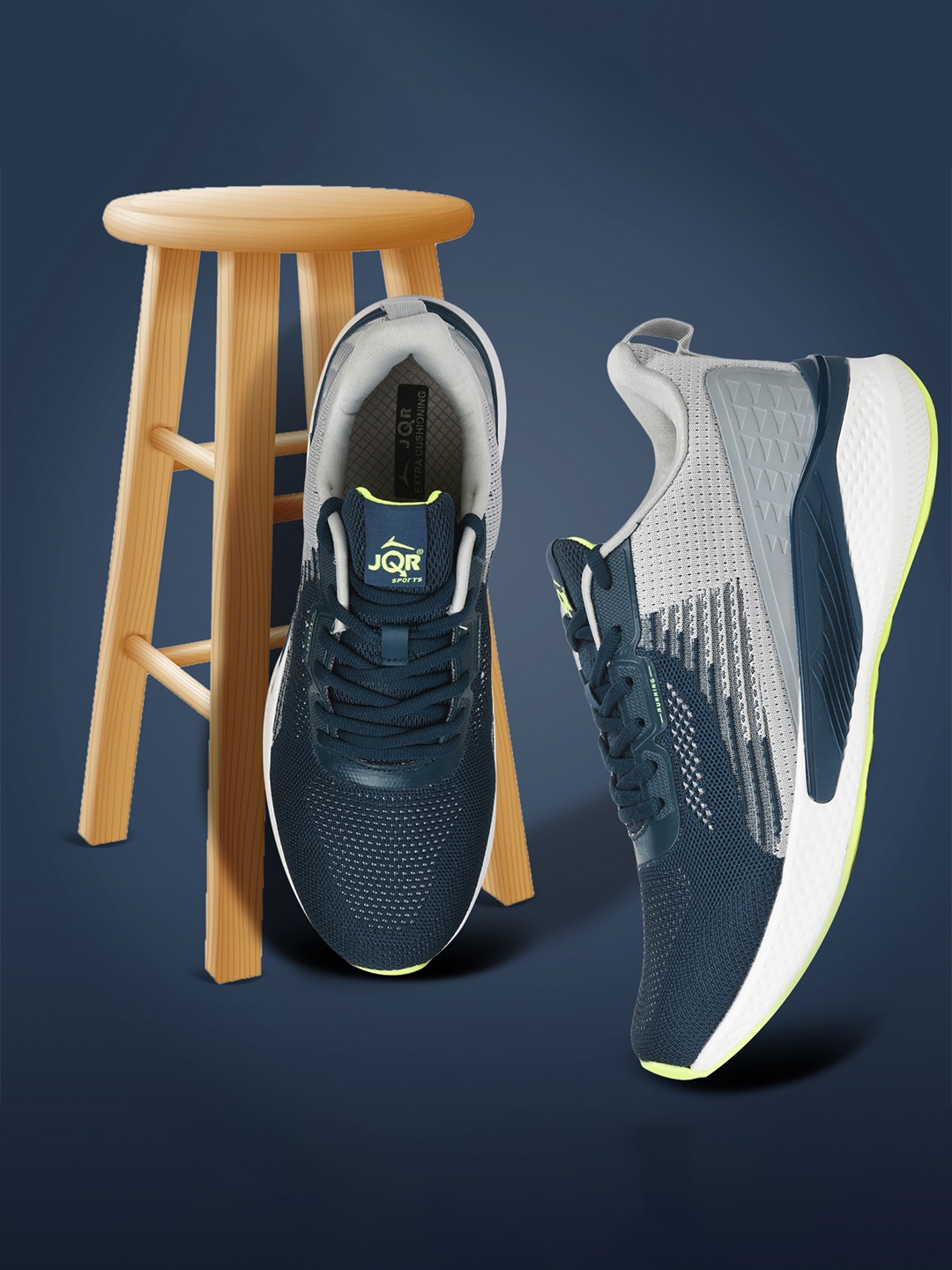 

JQR Men WIND Teal Blue Wind Mesh Running Shoes