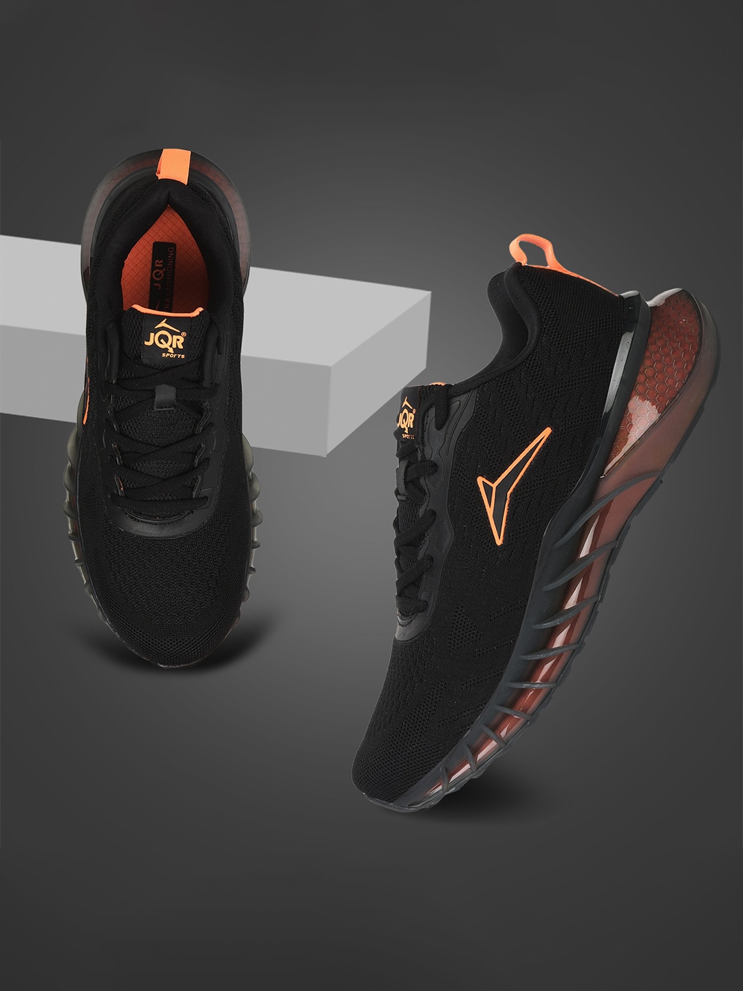 

JQR Men UPDATE Black Mesh Running Shoes