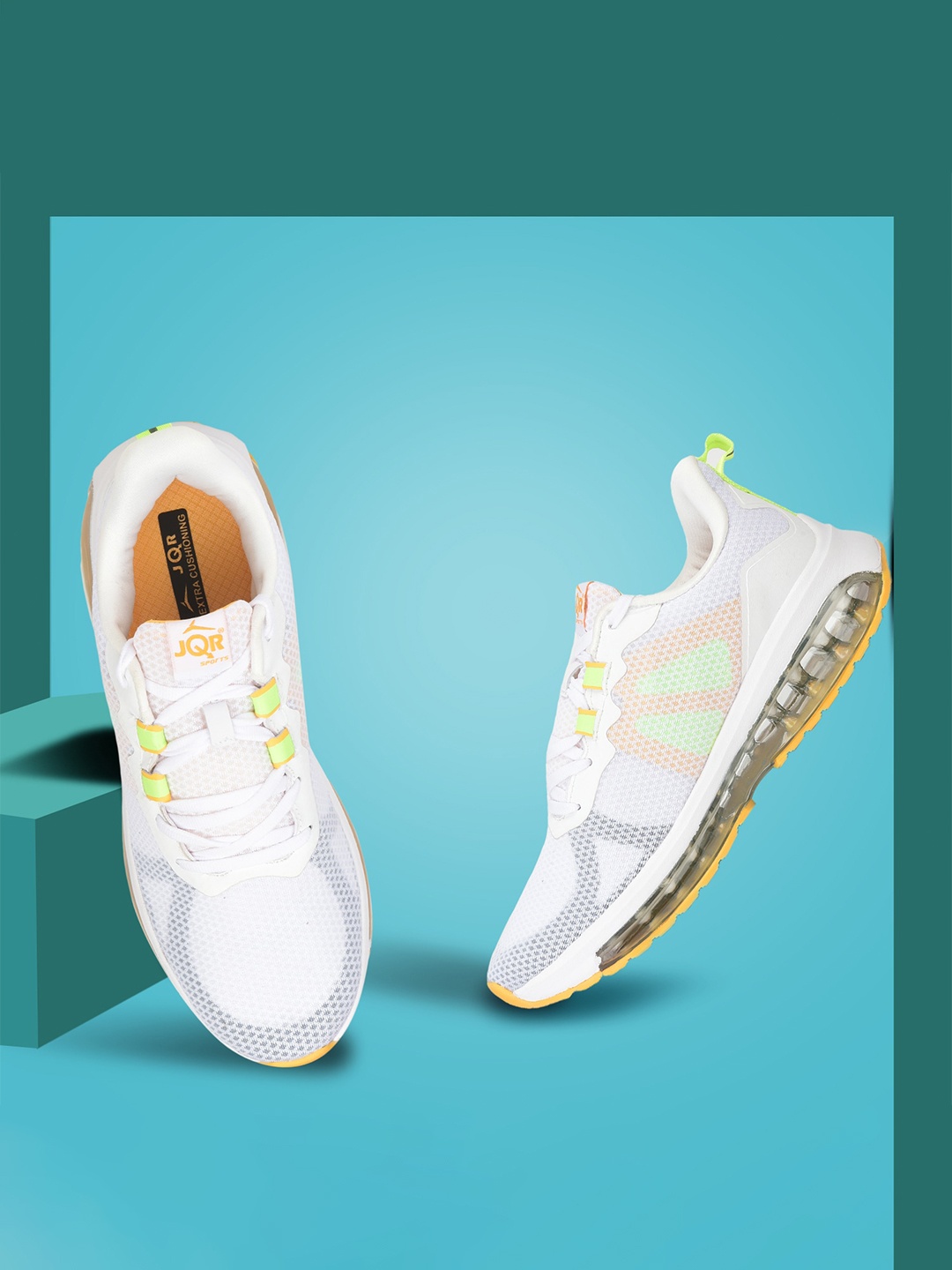 

JQR Men PREMIUM White Mesh Running Shoes