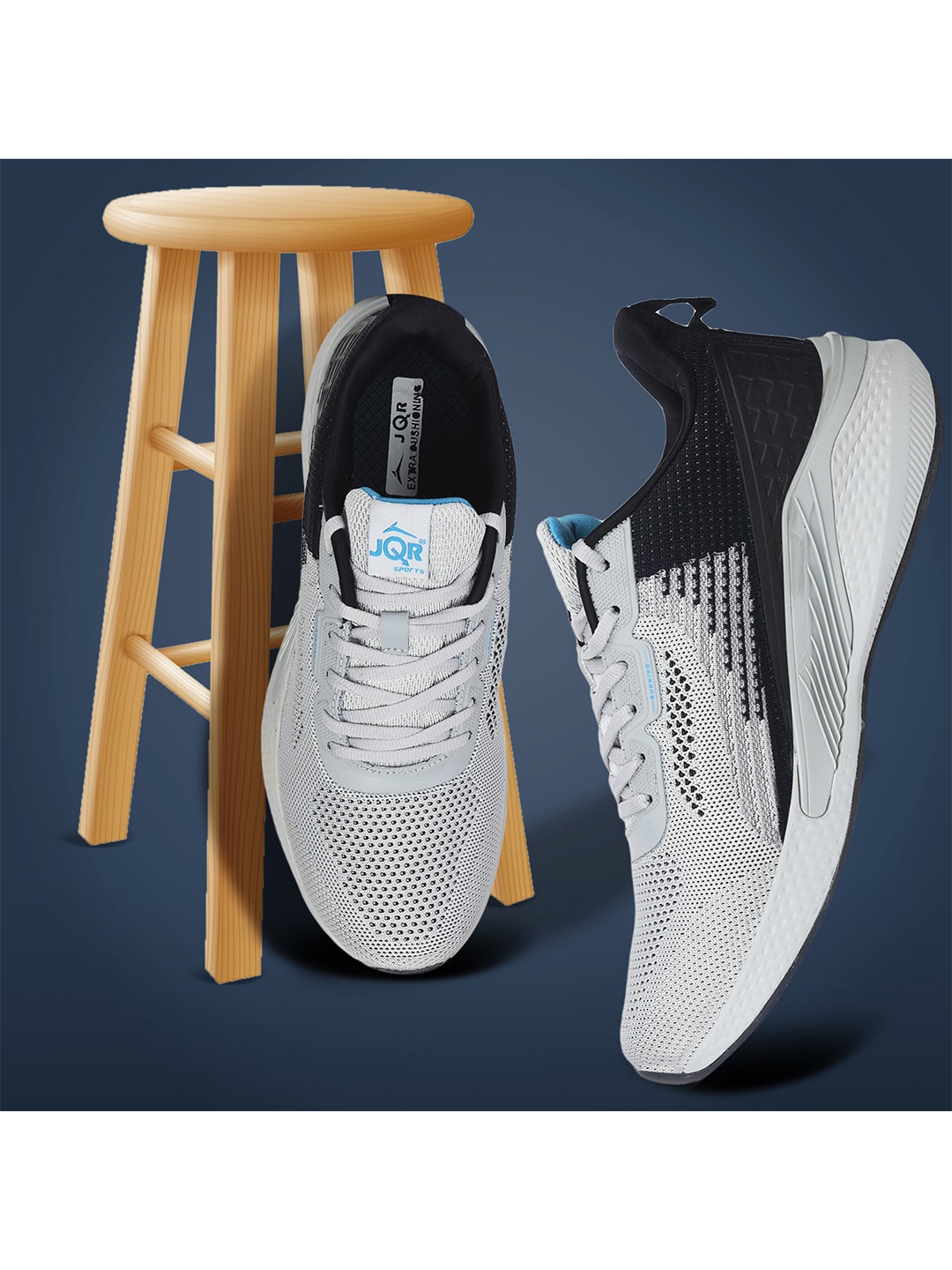 

JQR Men WIND Grey Mesh Running Shoes