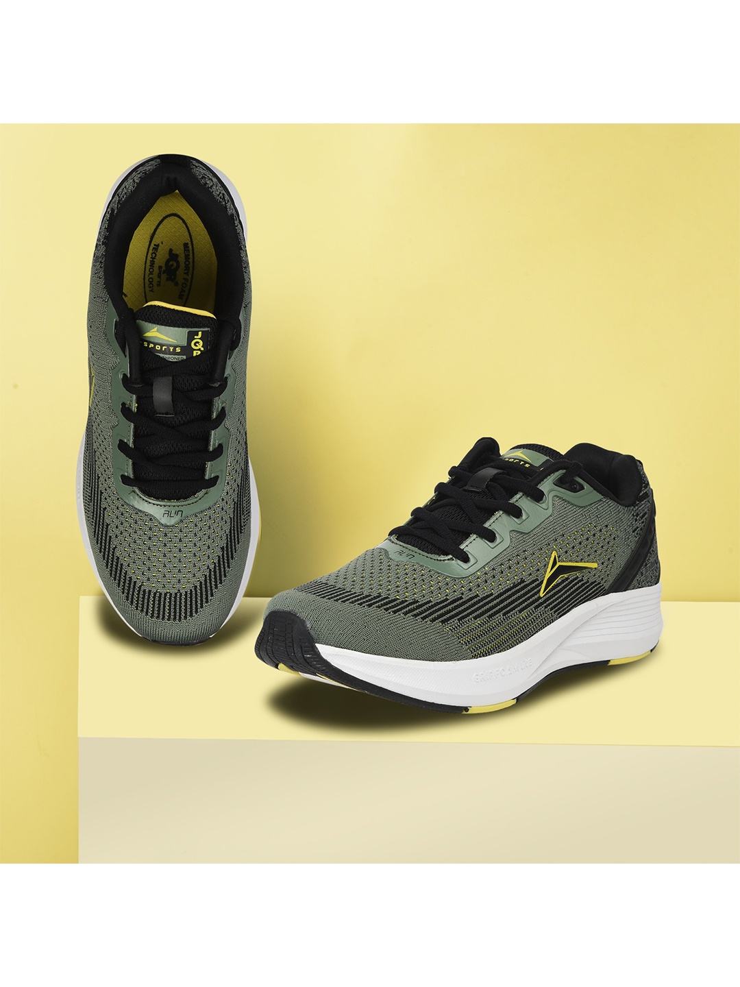

JQR Men RAFTING Green Mesh Running Shoes