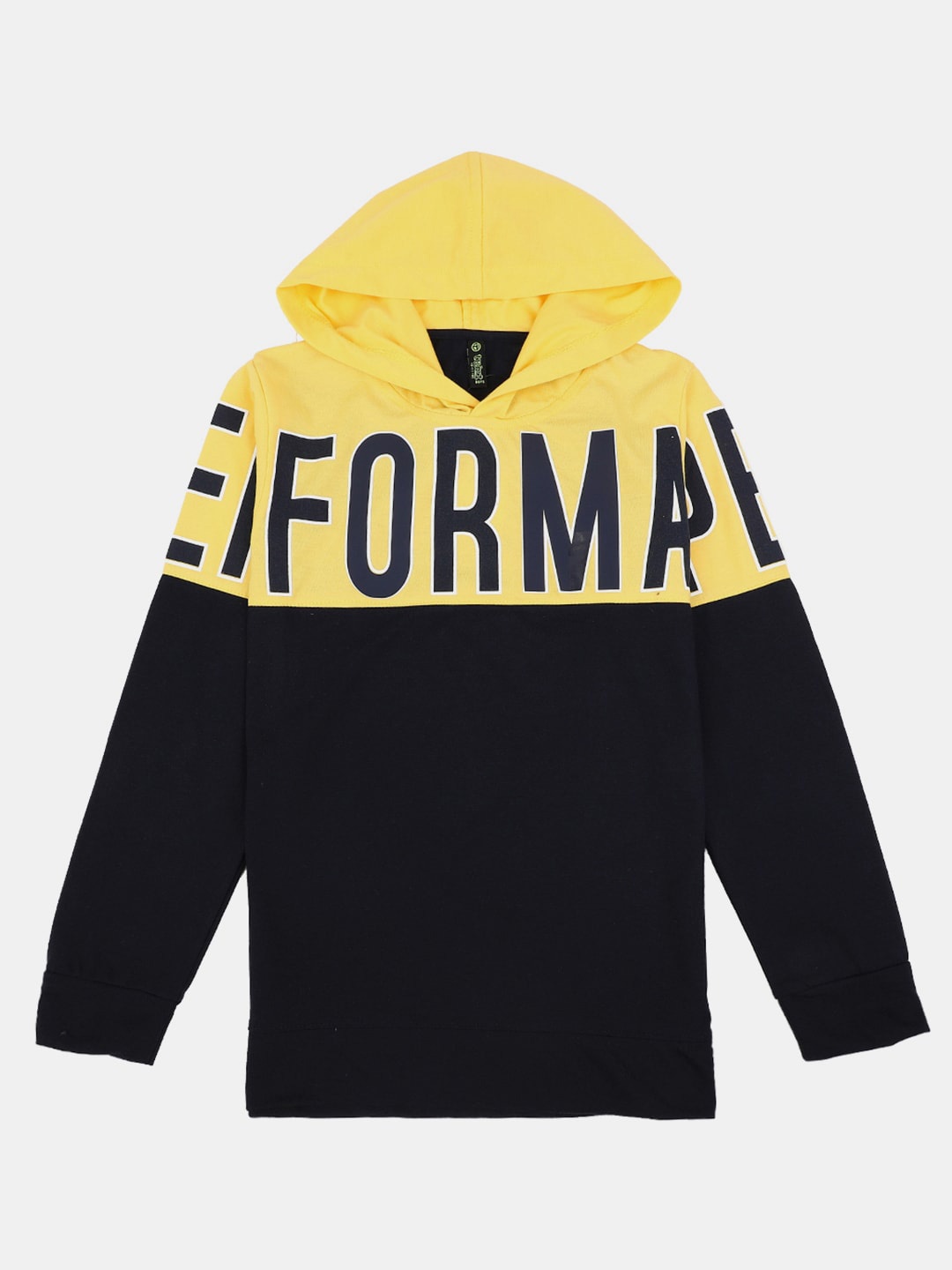 

V-Mart Boys Navy Blue Printed Hooded Sweatshirt