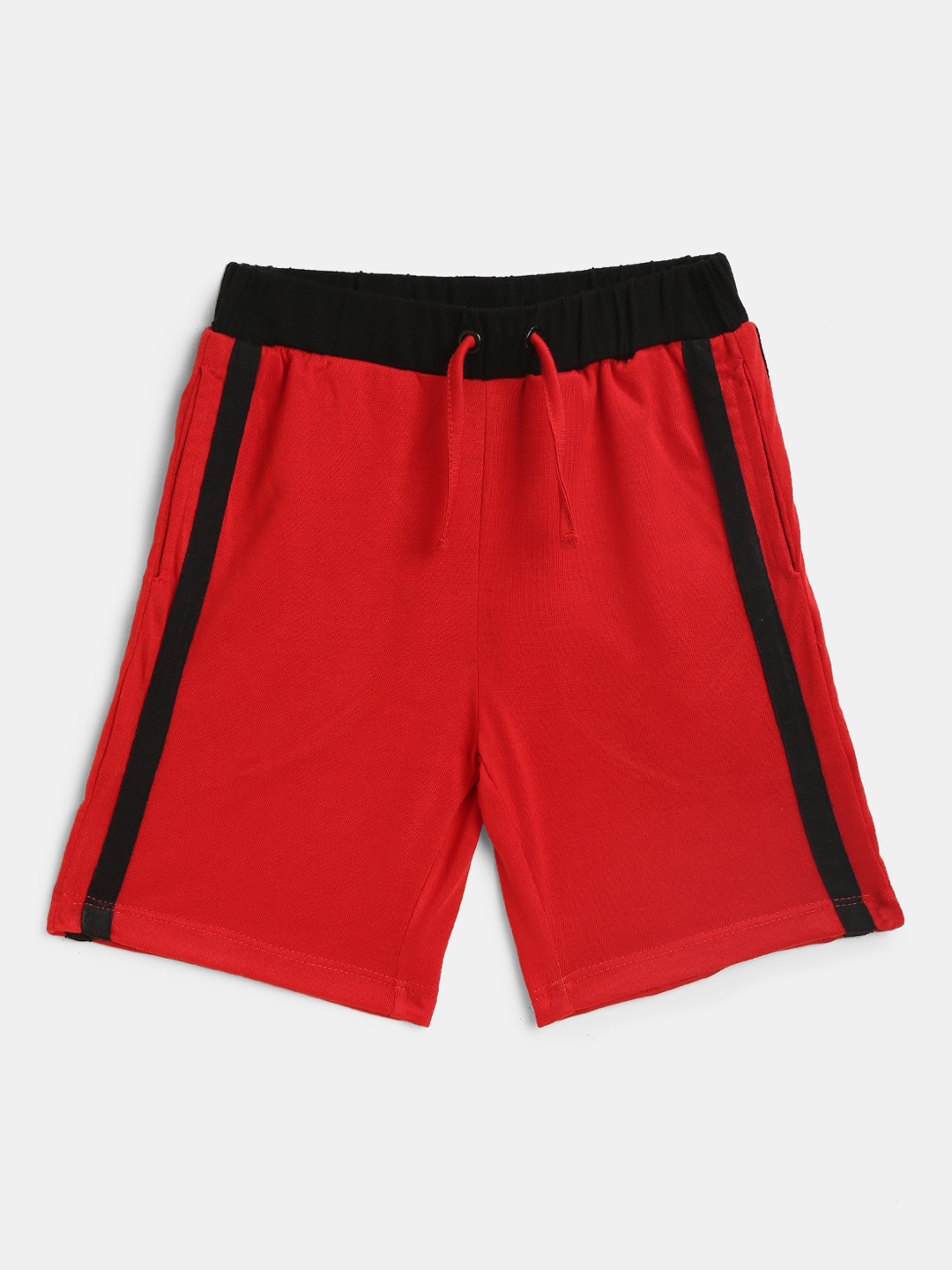 

HERE&NOW Boys Red Solid Cotton Shorts