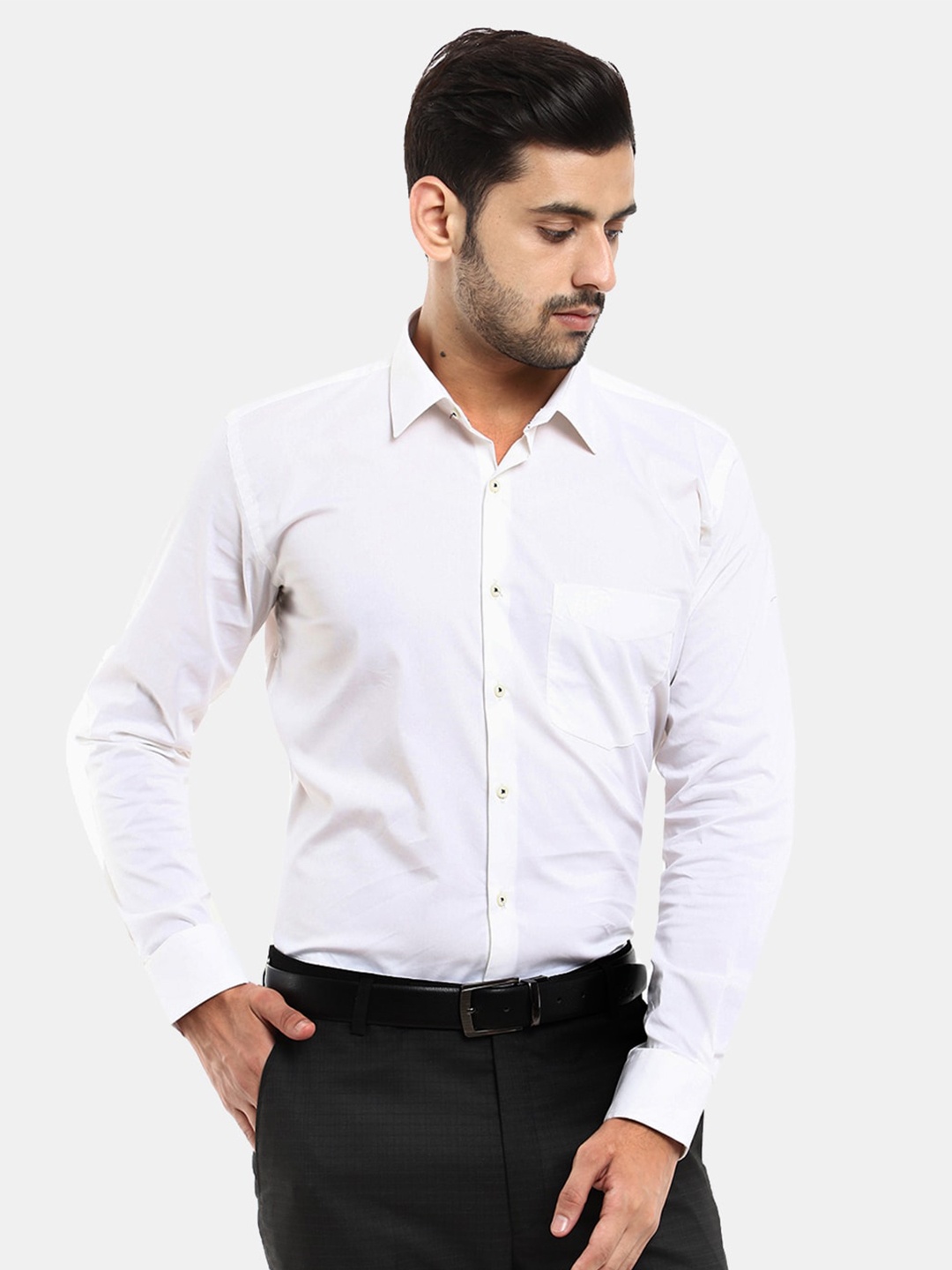 

V-Mart Men White Formal Cotton Shirt