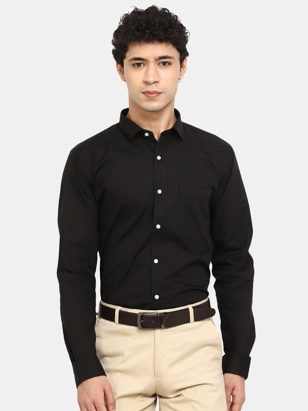 

V-Mart Men Black Formal Cotton Shirt